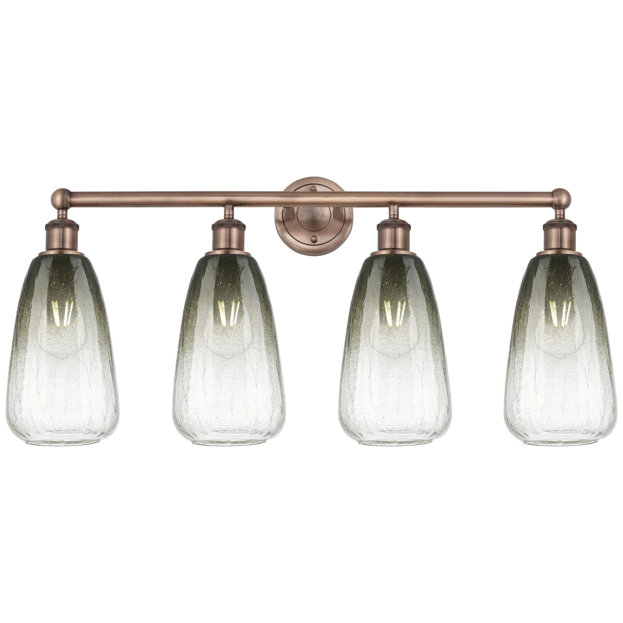 Shown in Antique Copper finish and Slate glass