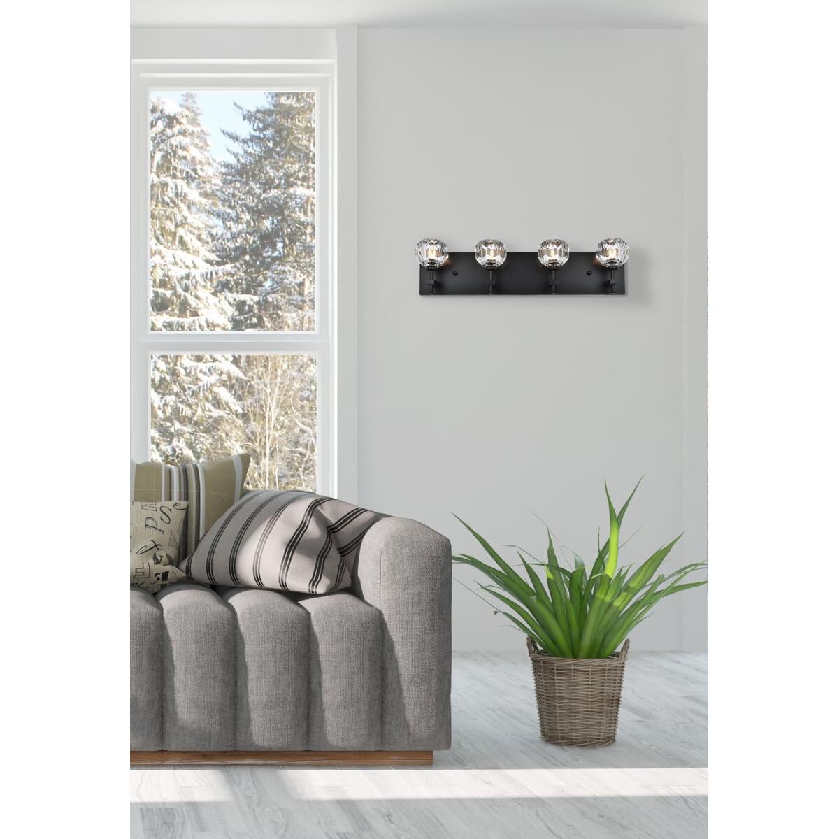 Graham 25 Inch 4 Light LED Bath Vanity Light by Elegant Lighting