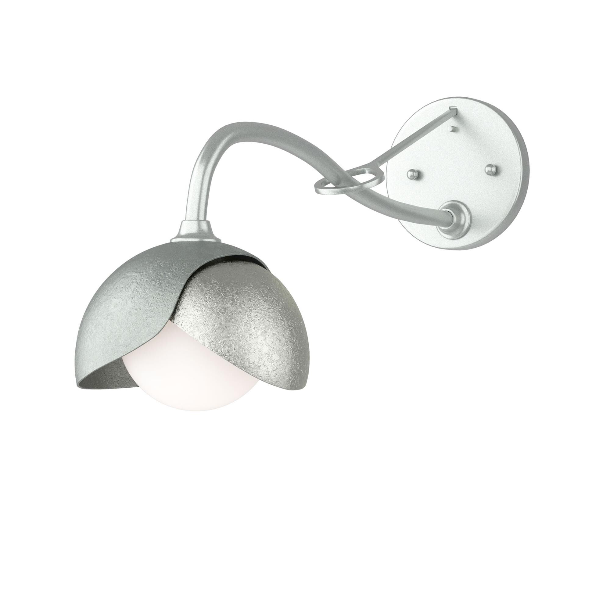Shown in Vintage Platinum finish and Opal glass and Sterling (85) accent