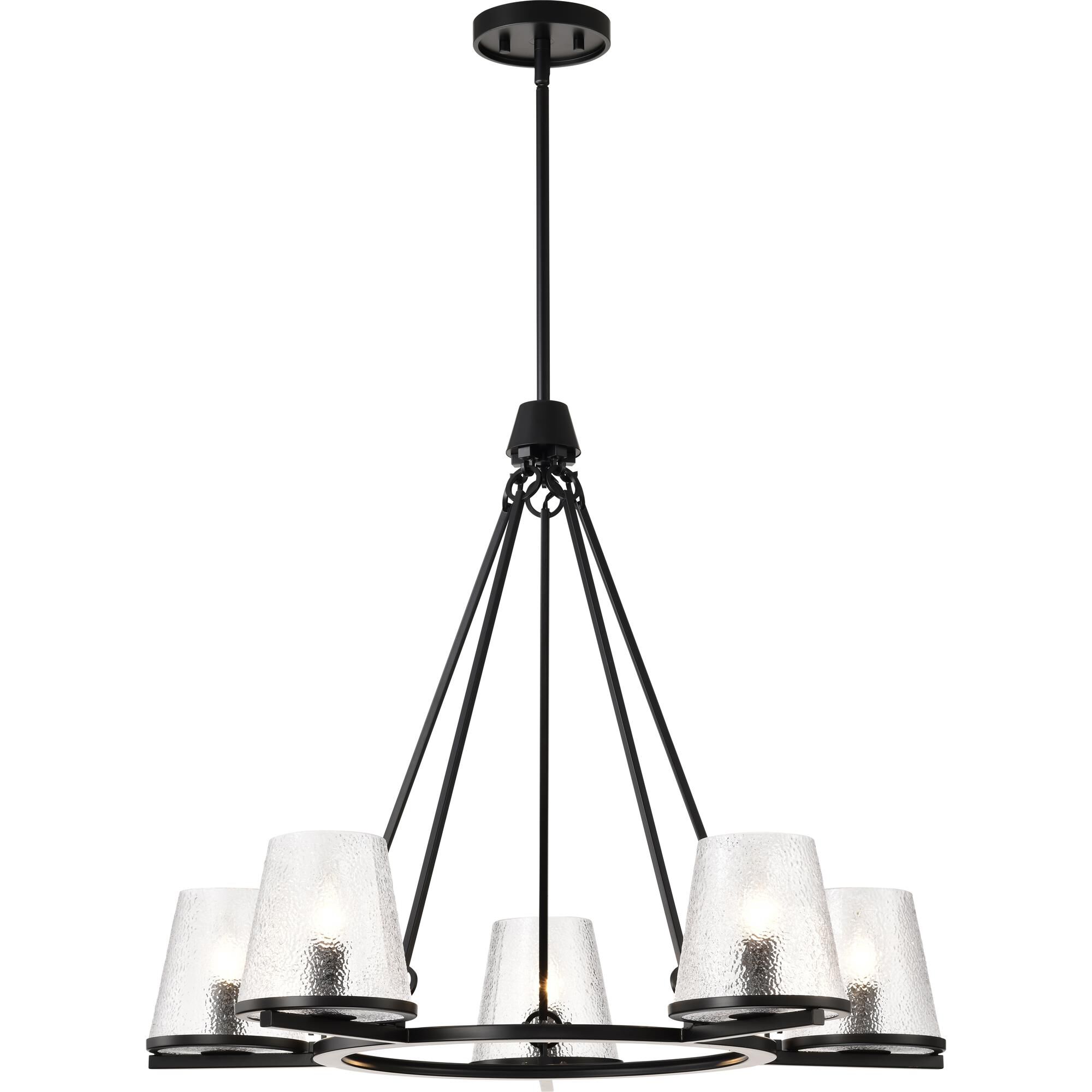 Shown in Black finish and Hammered glass
