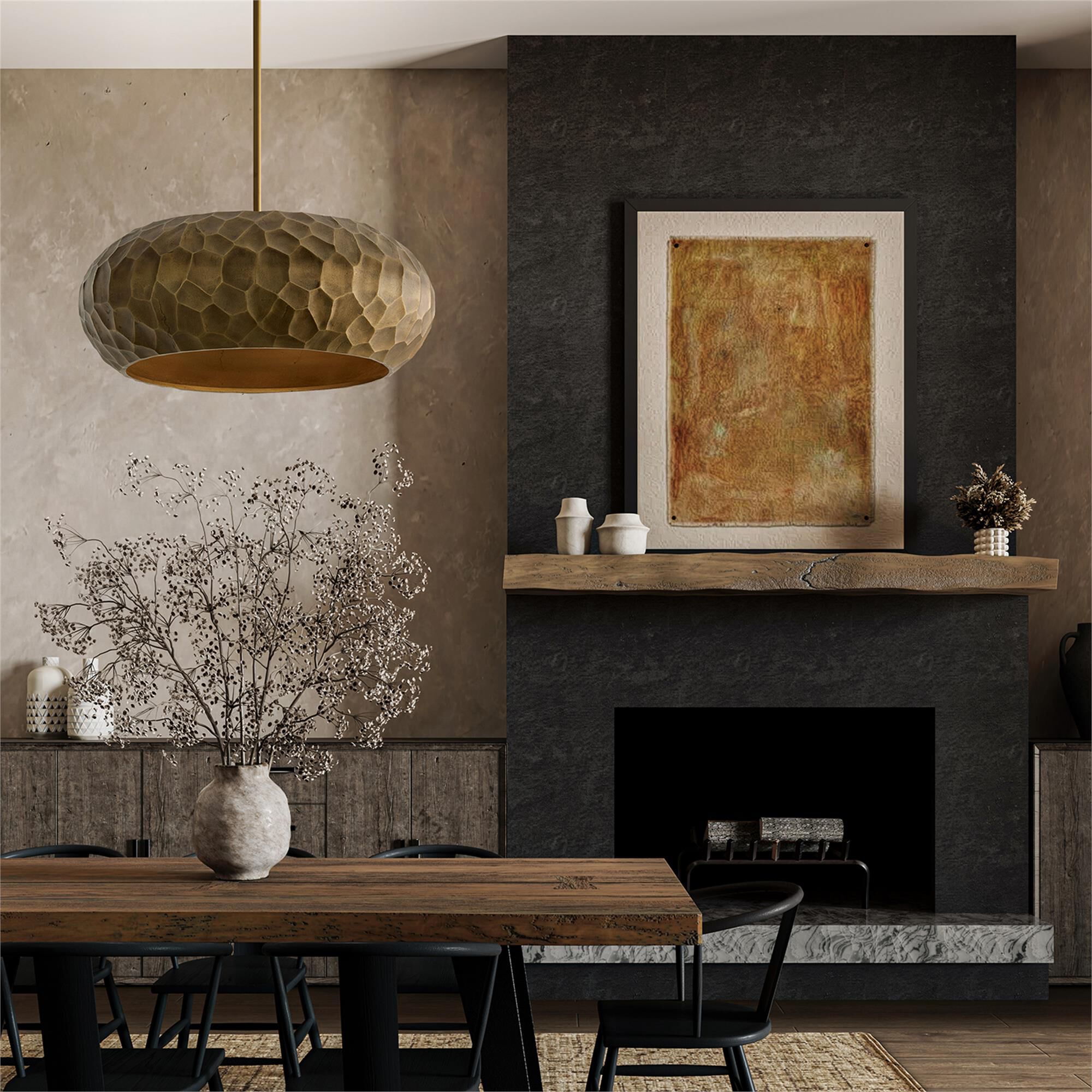 Shown in Burnished Patinaed Brass finish