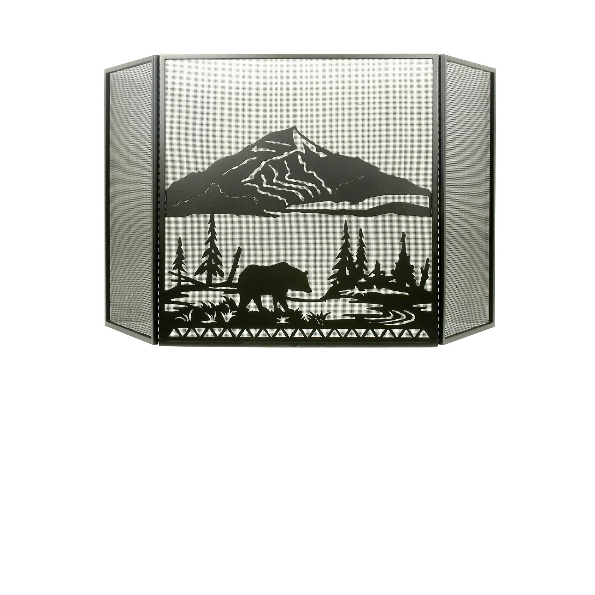 Bear Creek Fireplace Screen by Meyda Lighting