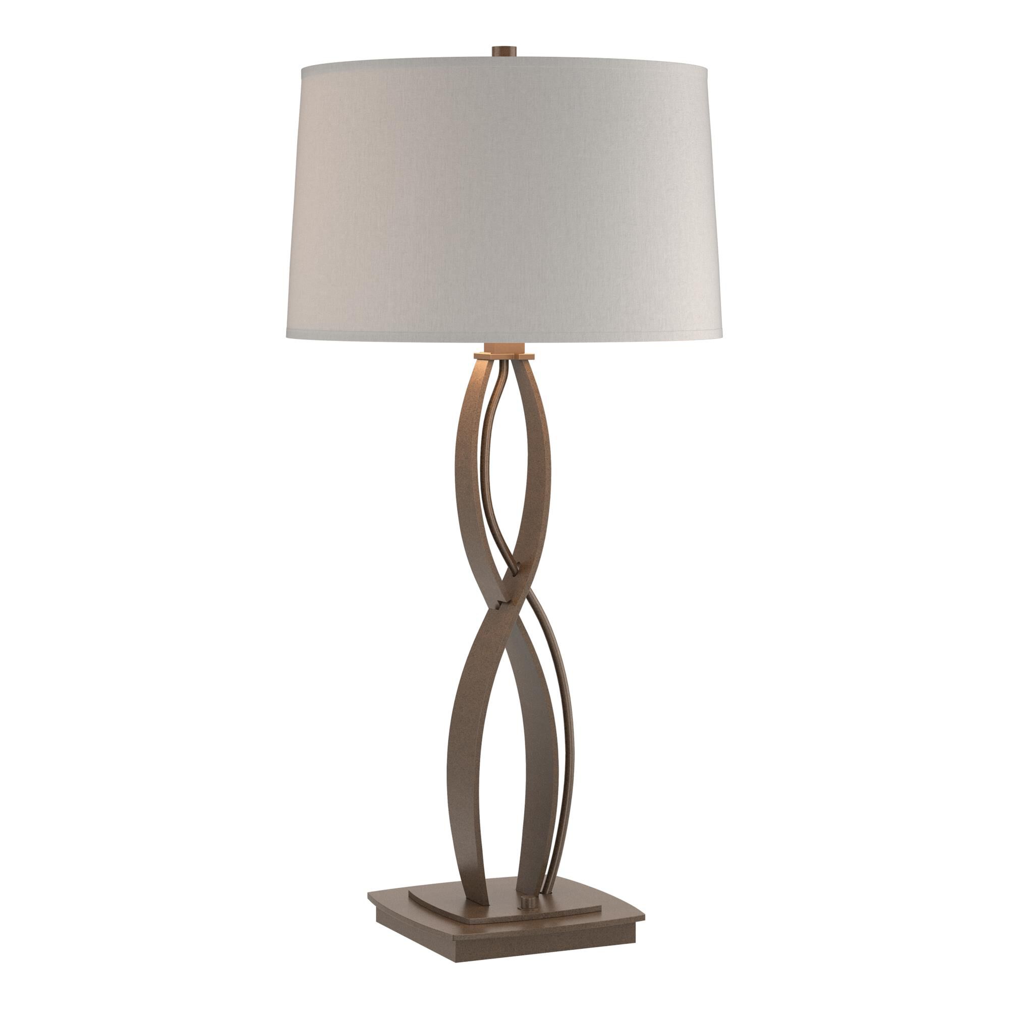 Shown in Bronze finish and Flax shade