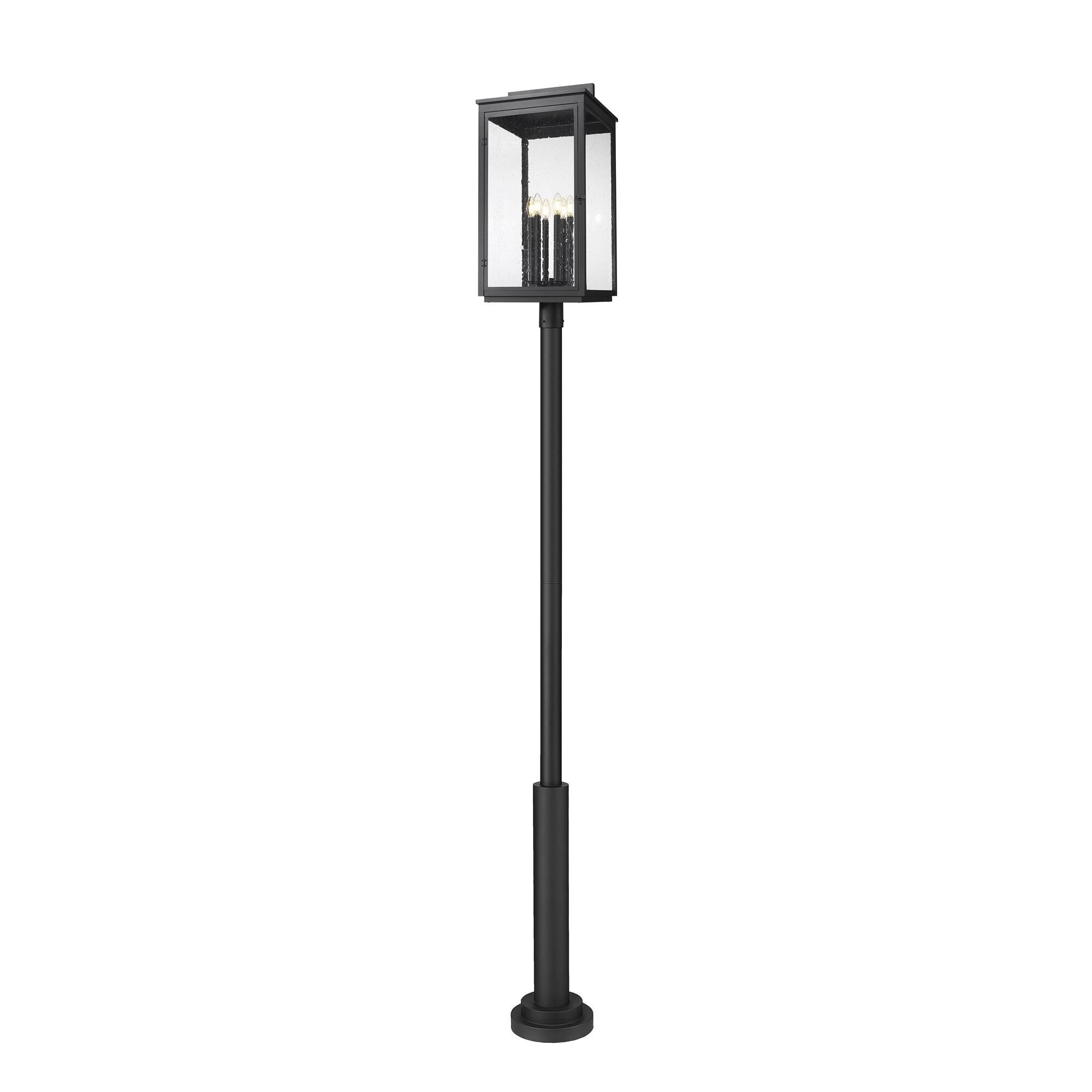 Shown in Sand Black finish and Clear Seedy glass and Clear Seedy shade