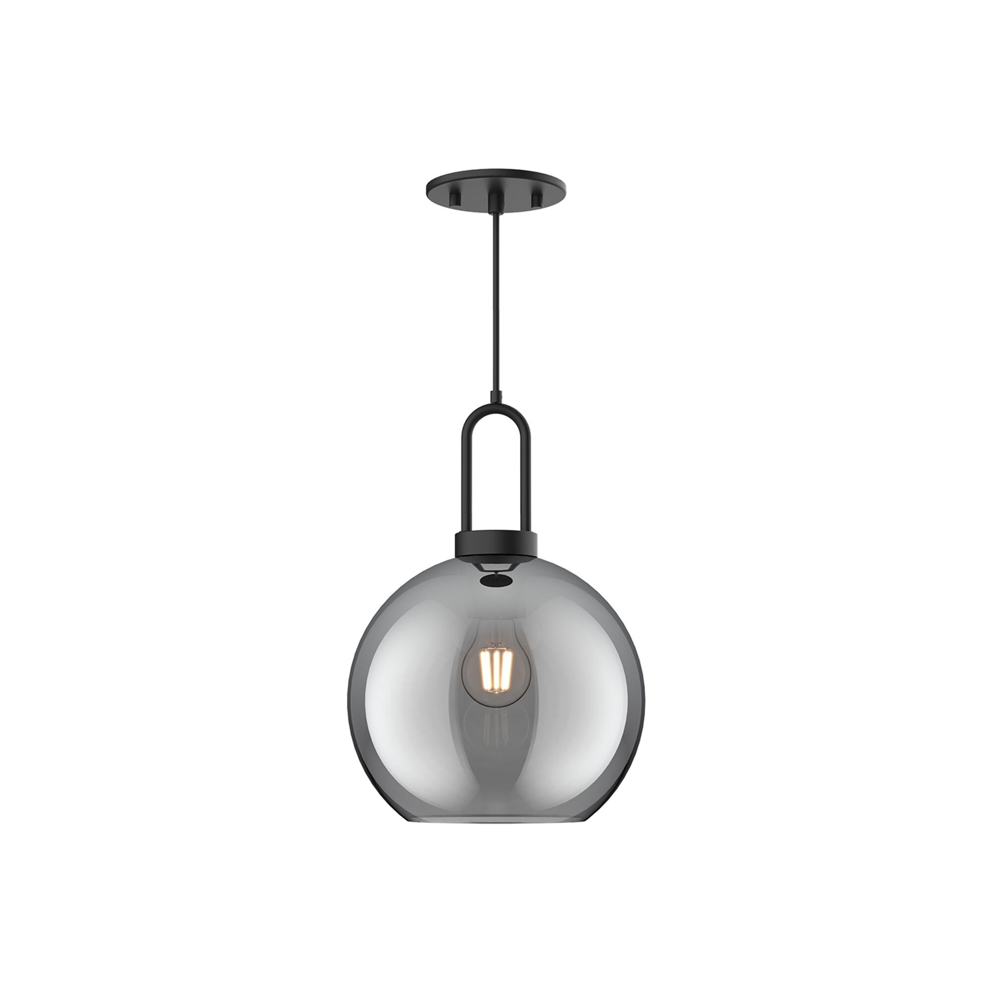 Shown in Matte Black finish and Smoked Solid glass