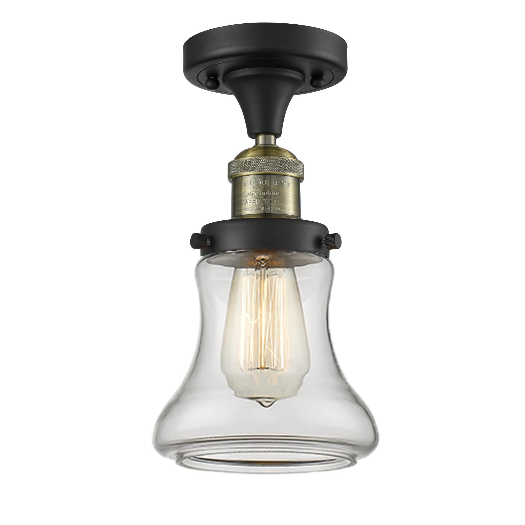 Bruno Marashlian Bellmont 6 Inch 1 Light LED Semi Flush Mount by Innovations Lighting