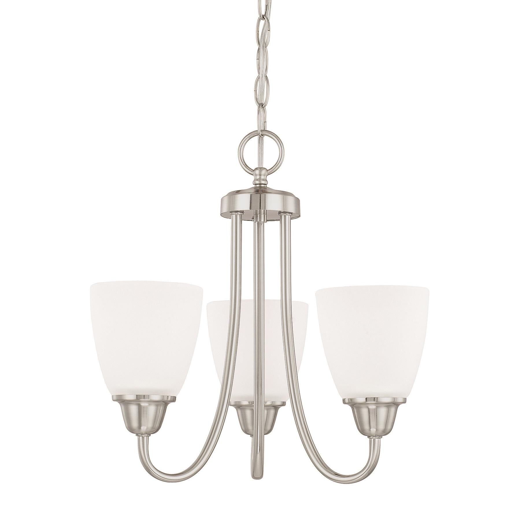 Shown in Brushed Nickel finish and Acid Washed glass