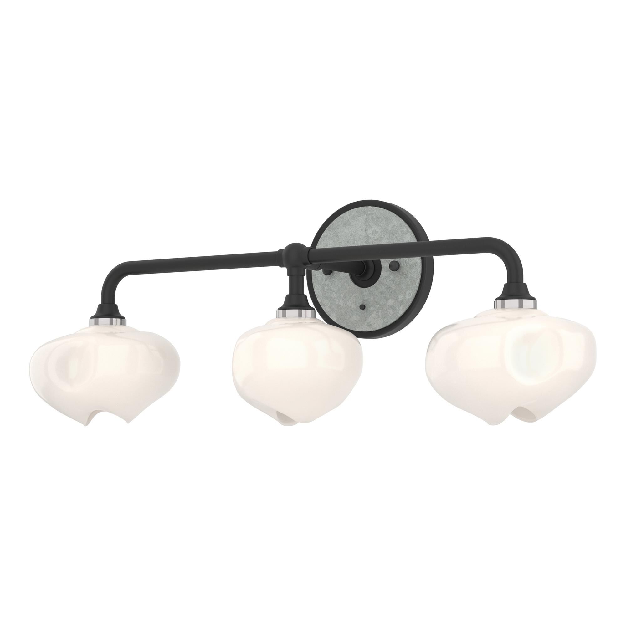 Shown in Black finish and Frosted glass and Vintage Platinum accent