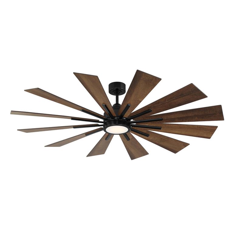 60 Inch Ceiling Fan with Light Kit by Meridian Lighting