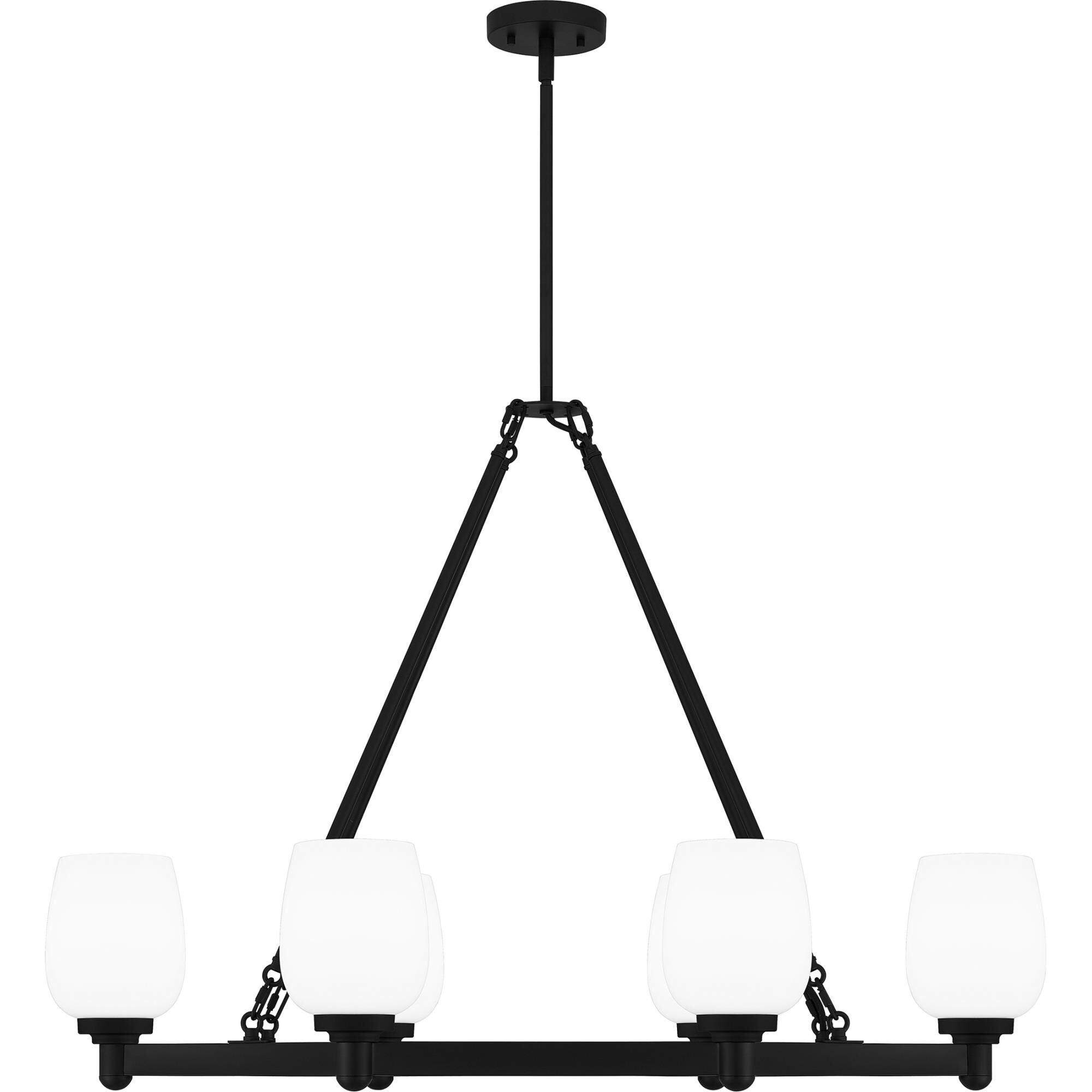 Shown in Matte Black finish and Opal Etched Glass shade