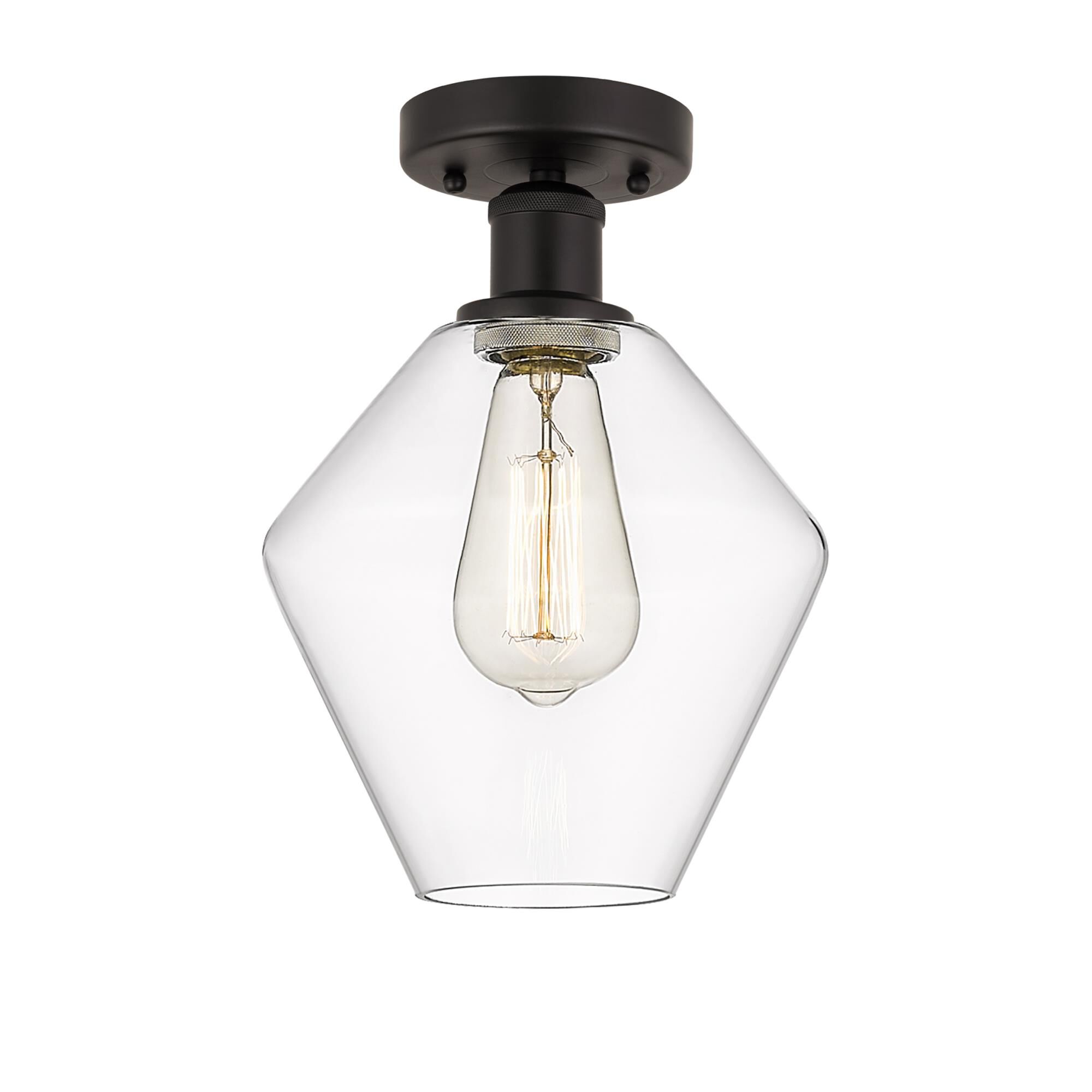 Shown in Oil Rubbed Bronze, Clear finish and Clear glass and Clear Glass shade