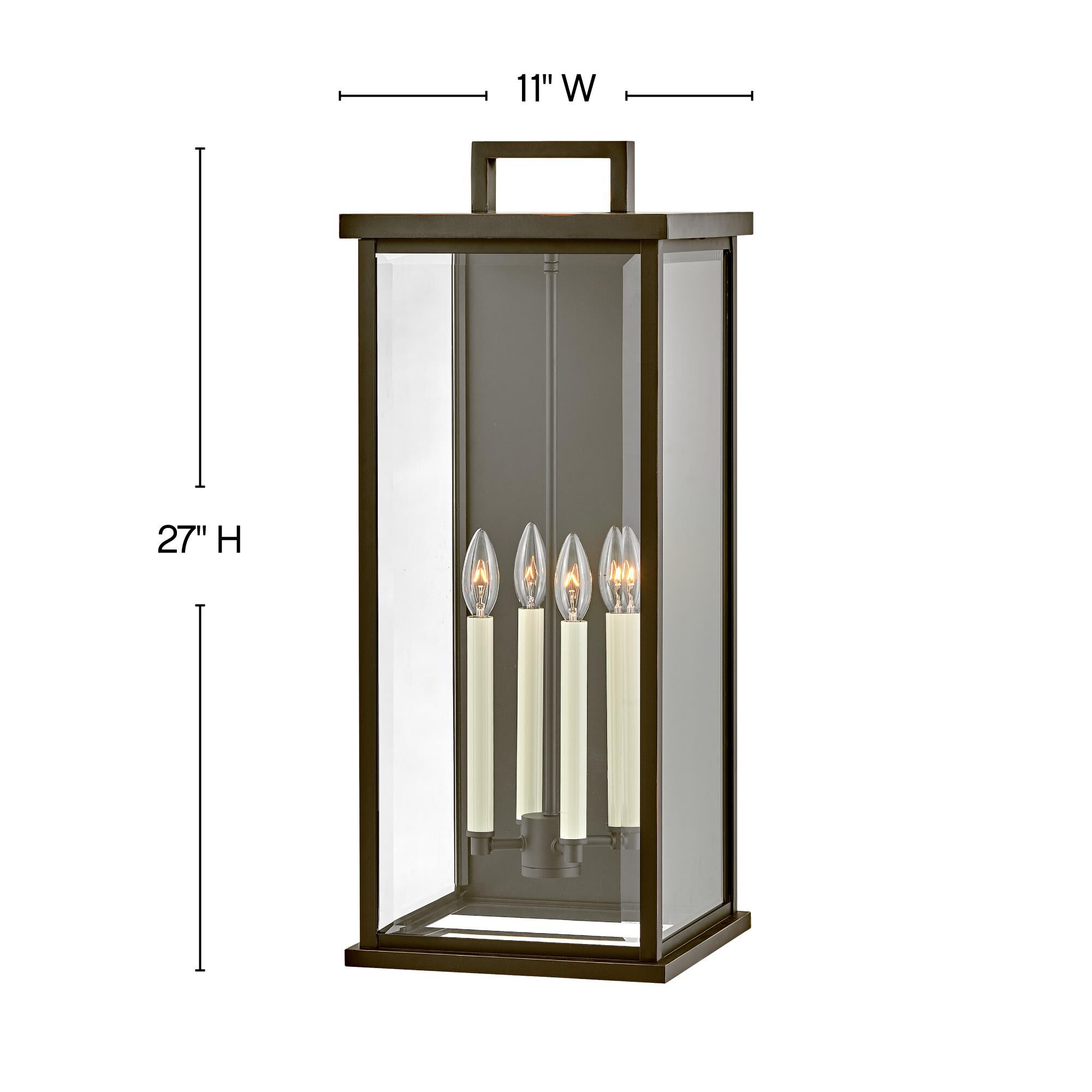 Shown in Oil Rubbed Bronze finish and Clear Beveled glass