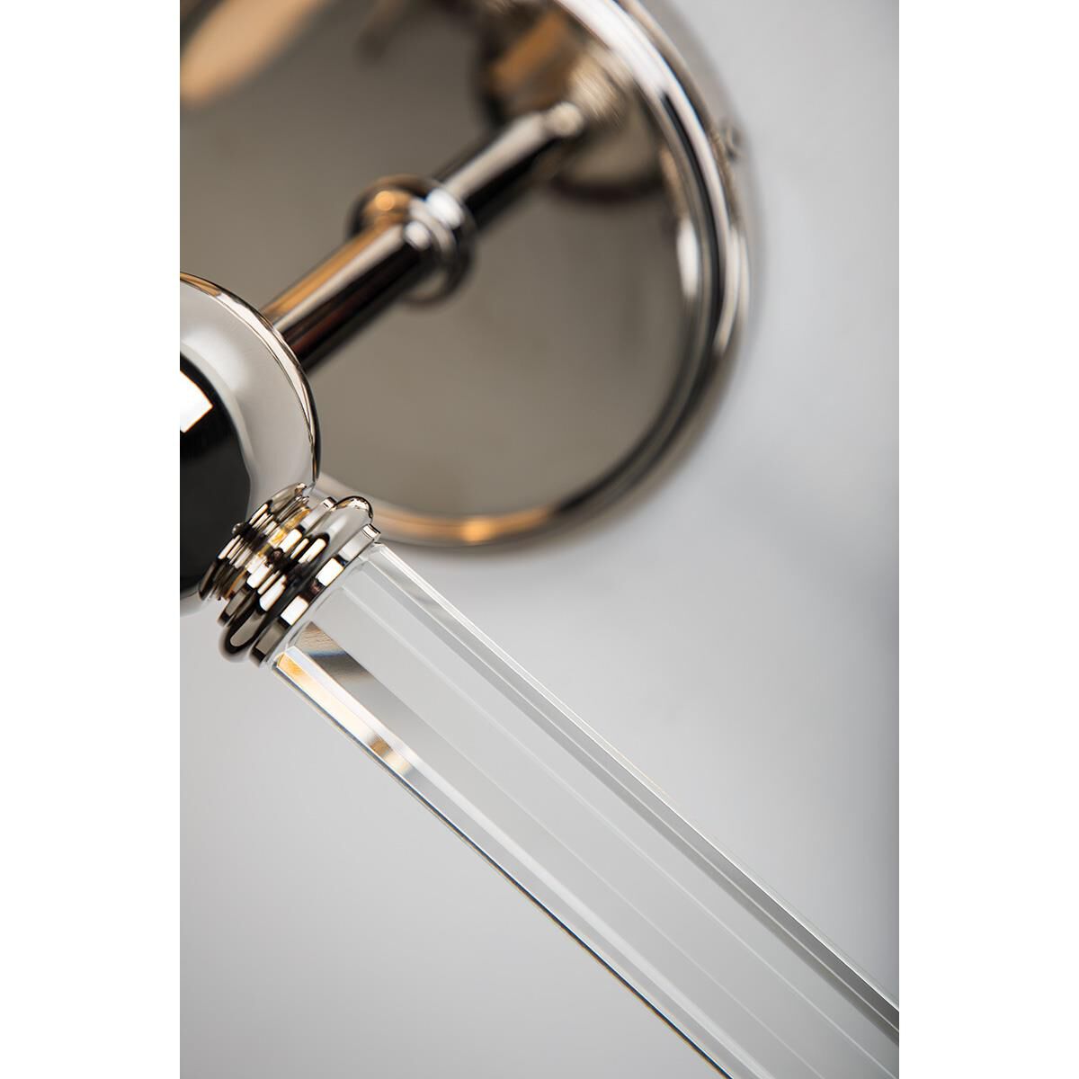 Shown in Polished Nickel finish and White Silk shade