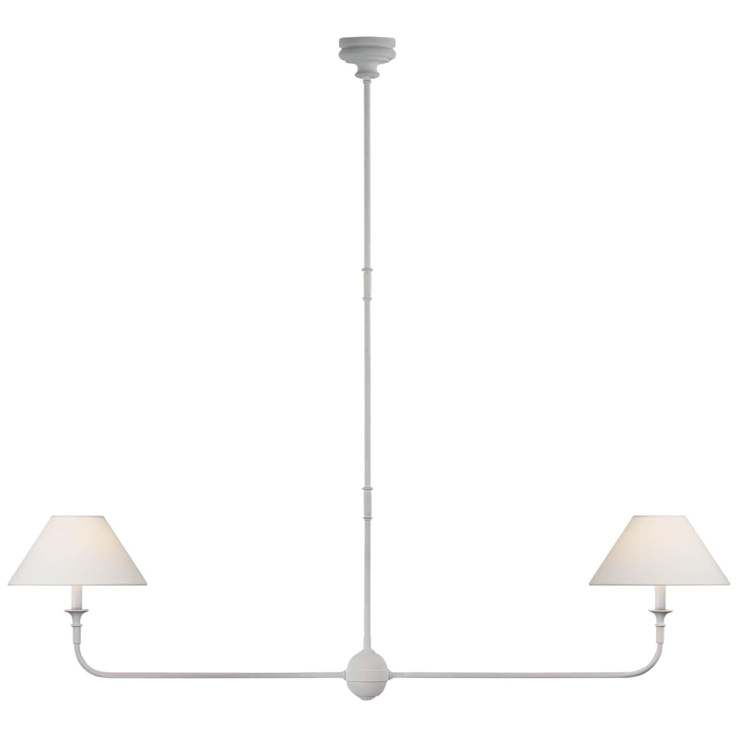 Shown in Plaster White finish and Linen shade