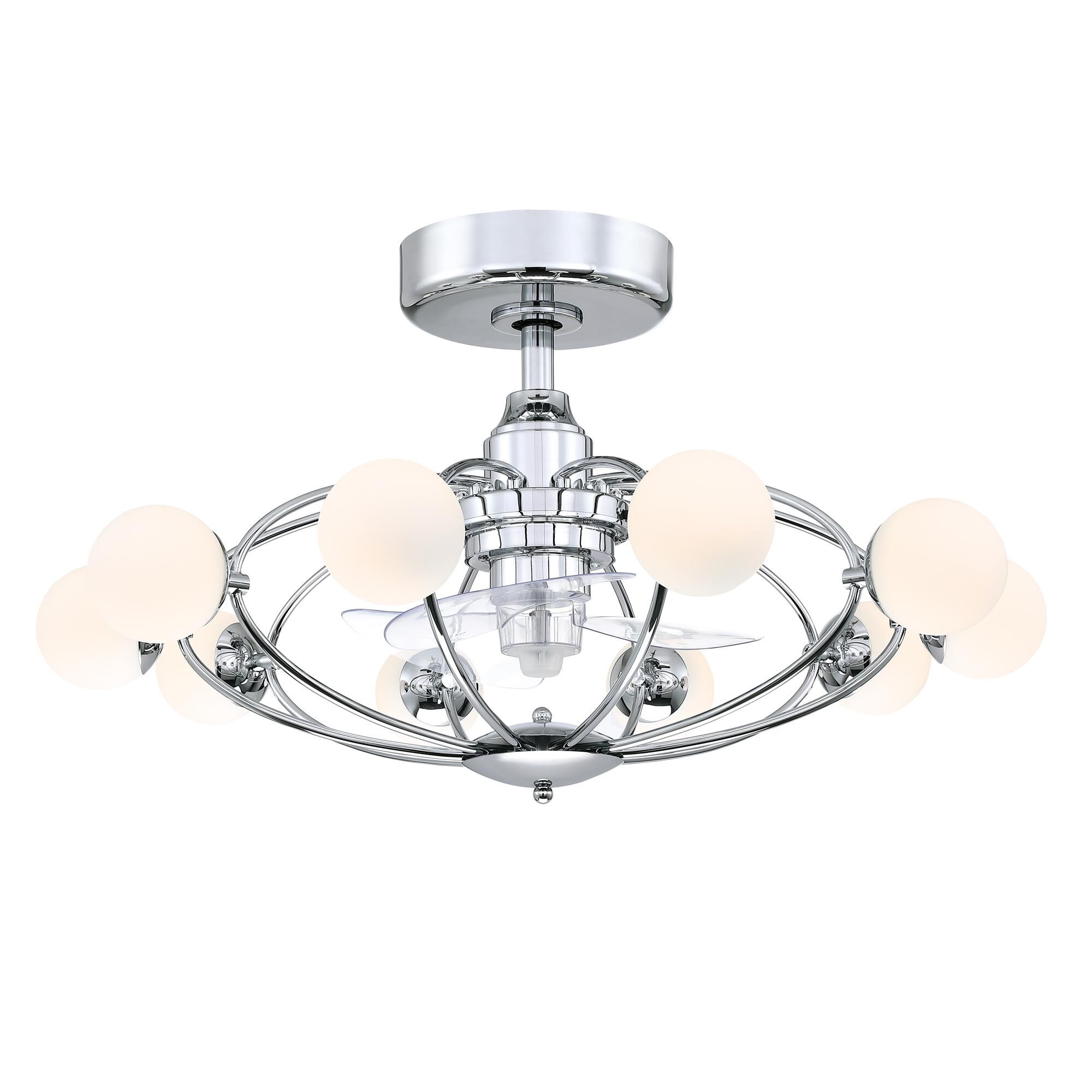 Shown in Chrome finish and Opal Frosted glass