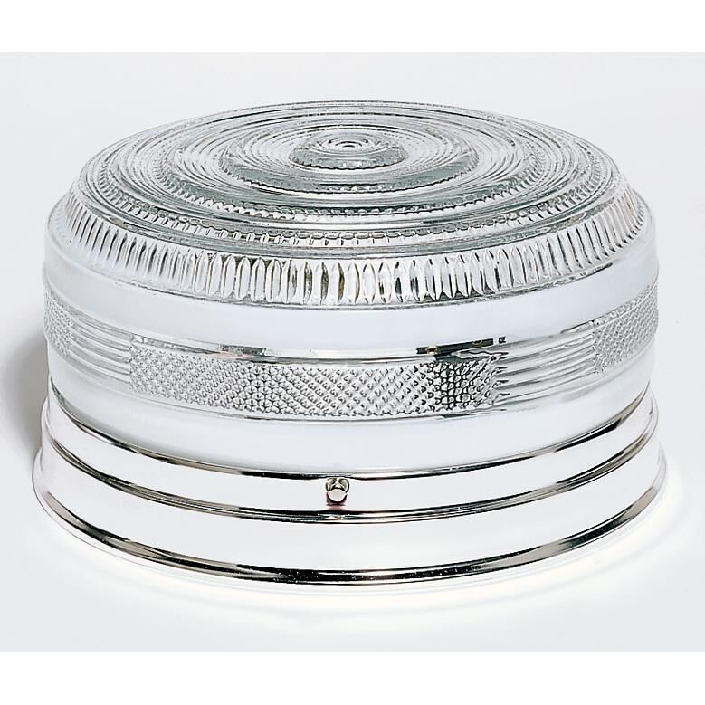 Shown in White finish and Large Crystal glass