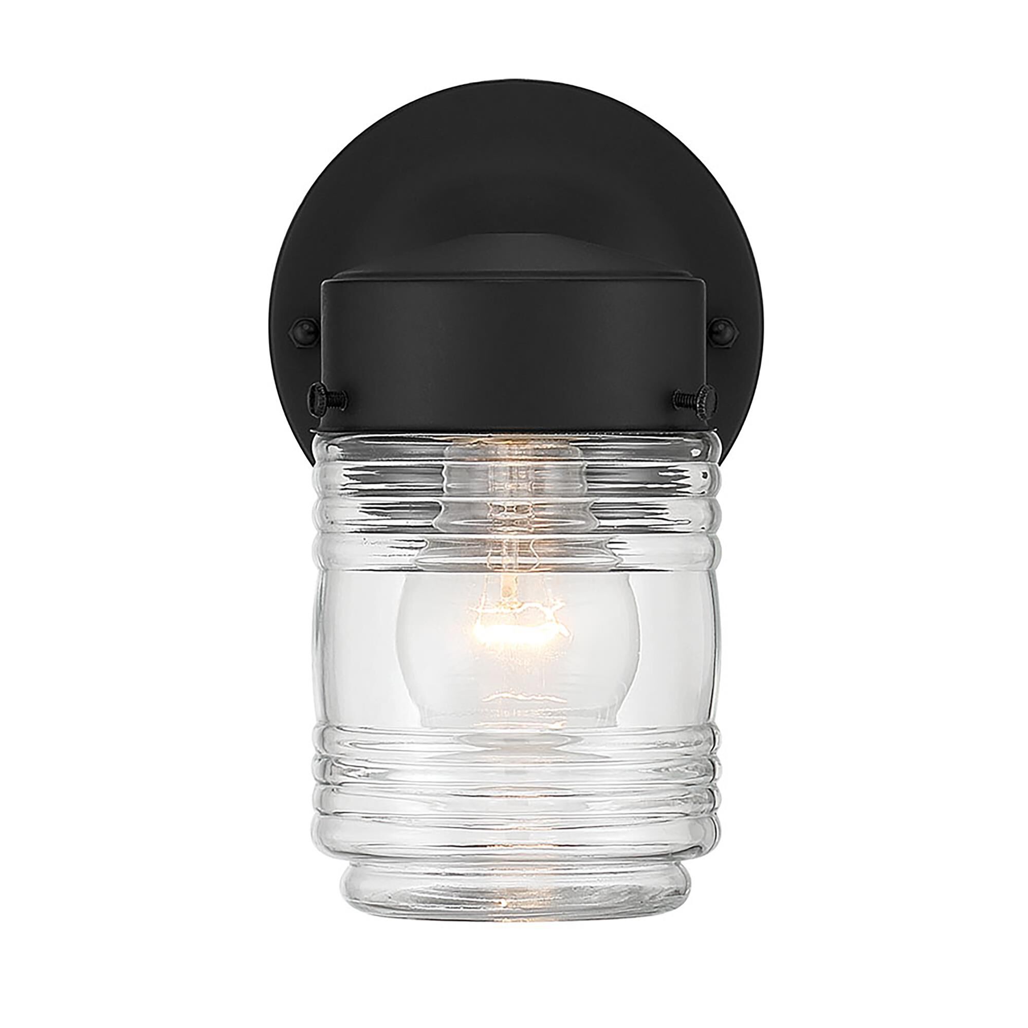 Shown in Powder Coated Black finish and Clear glass