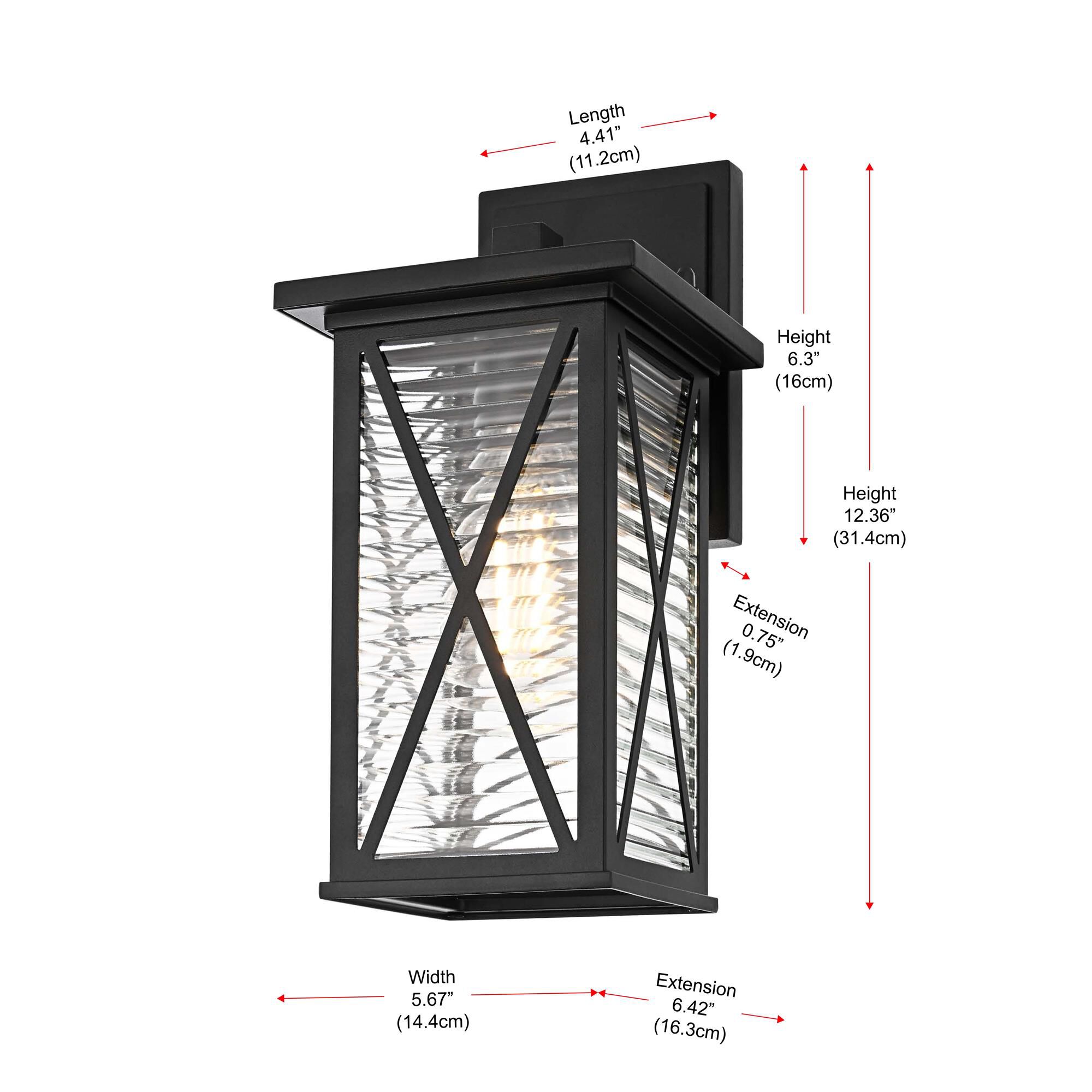 Shown in Black finish and Clear glass
