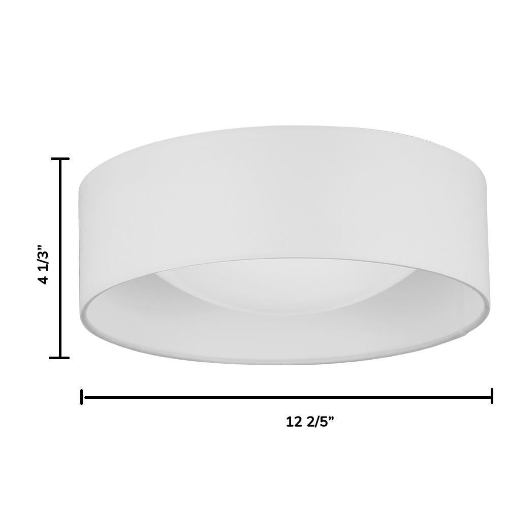 Shown in White finish and White Fabric shade