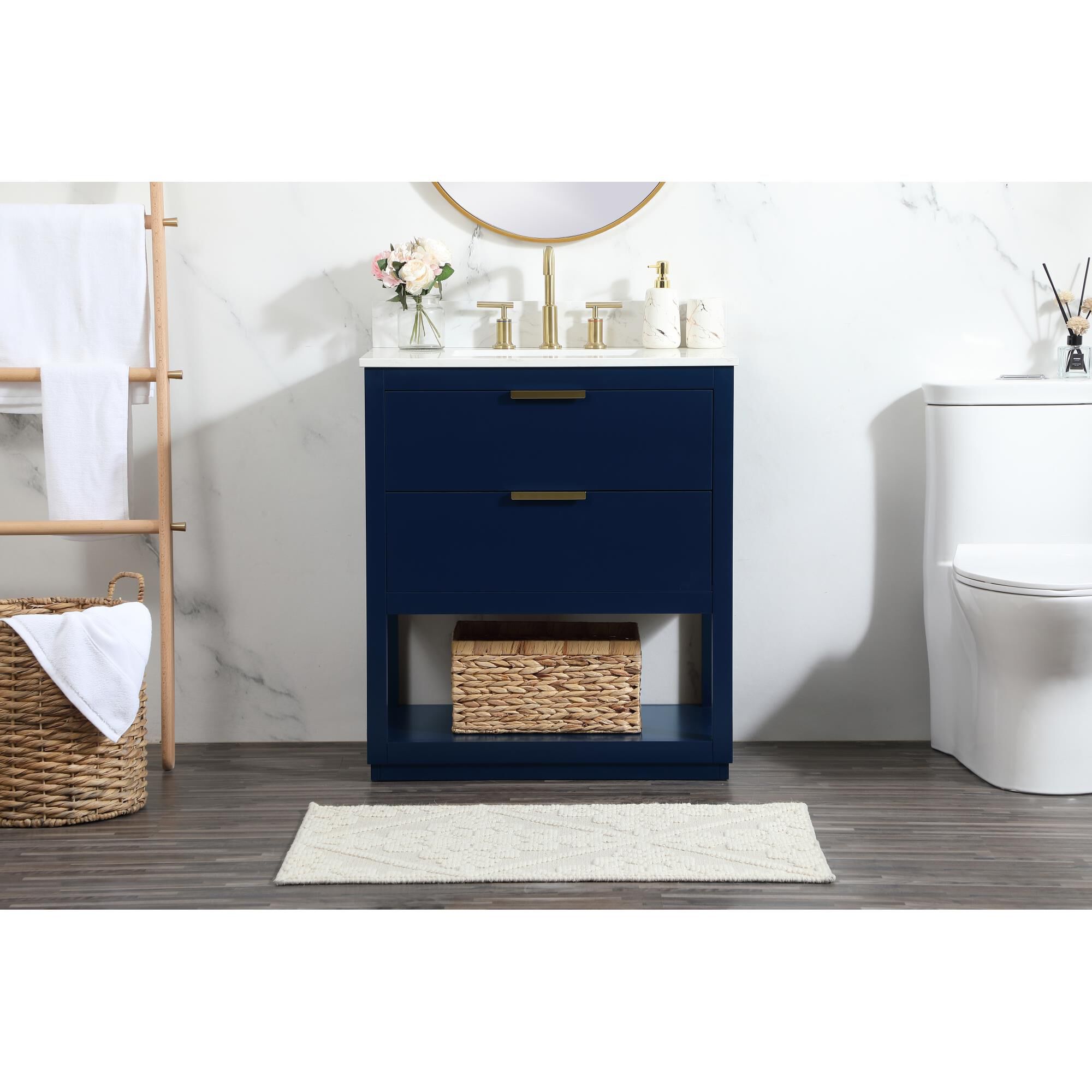 Shown in Blue finish