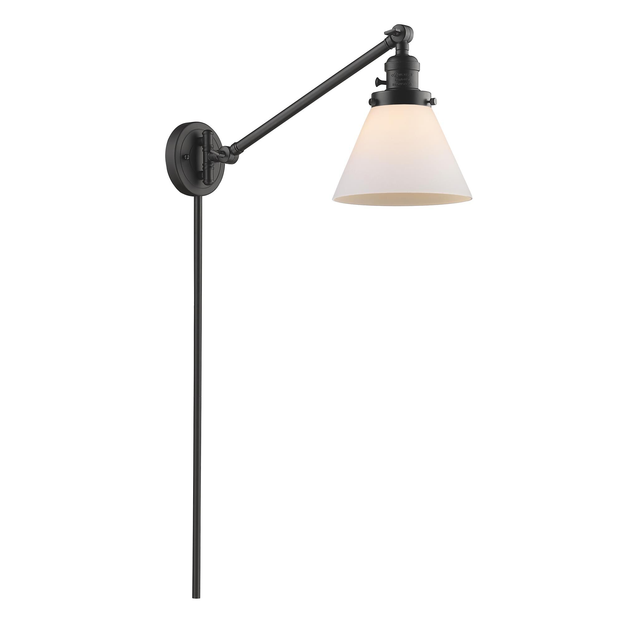 Shown in Oil Rubbed Bronze finish and Matte White Cased glass
