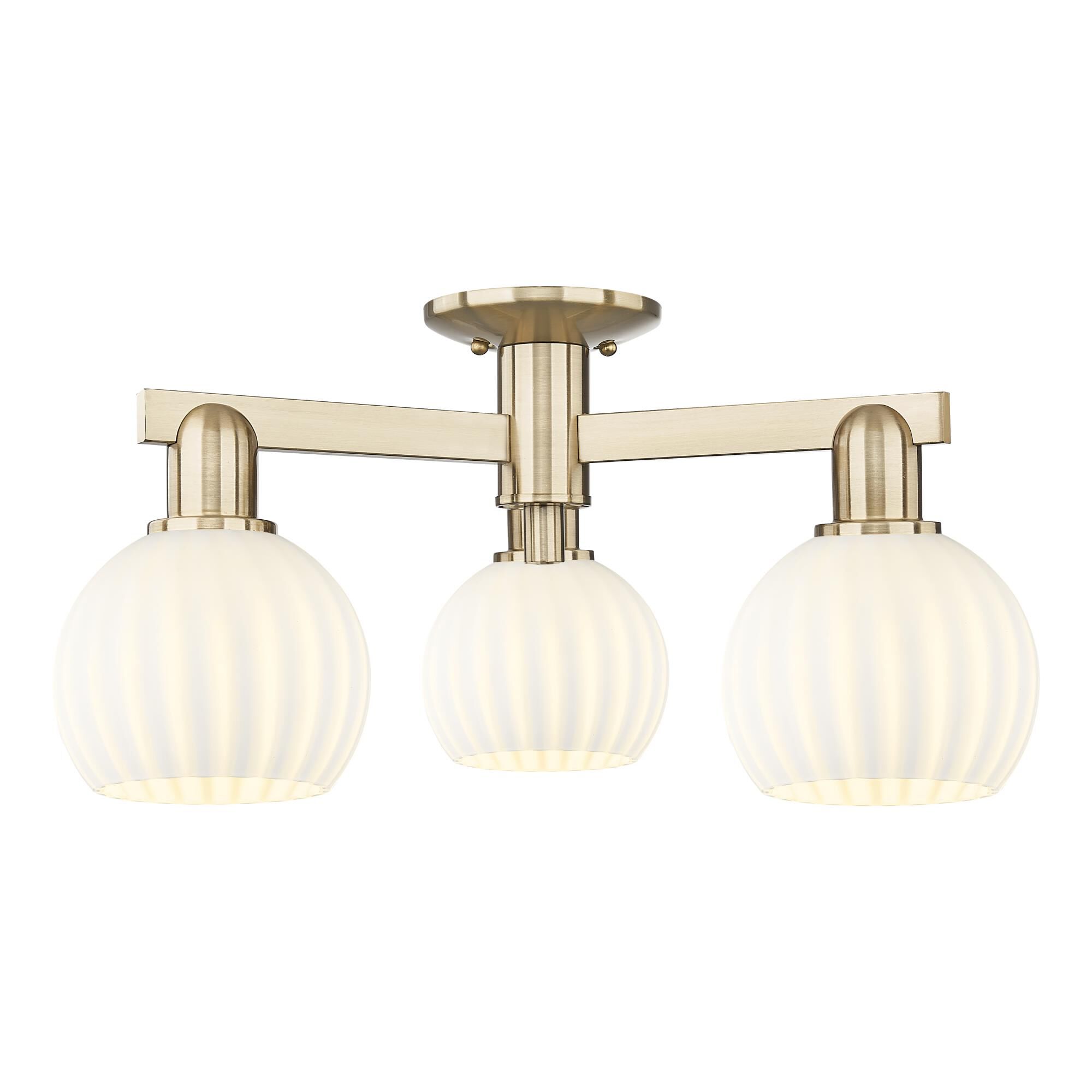 Bruno Marashlian White Venetian 23 Inch Semi Flush Mount by Innovations Lighting