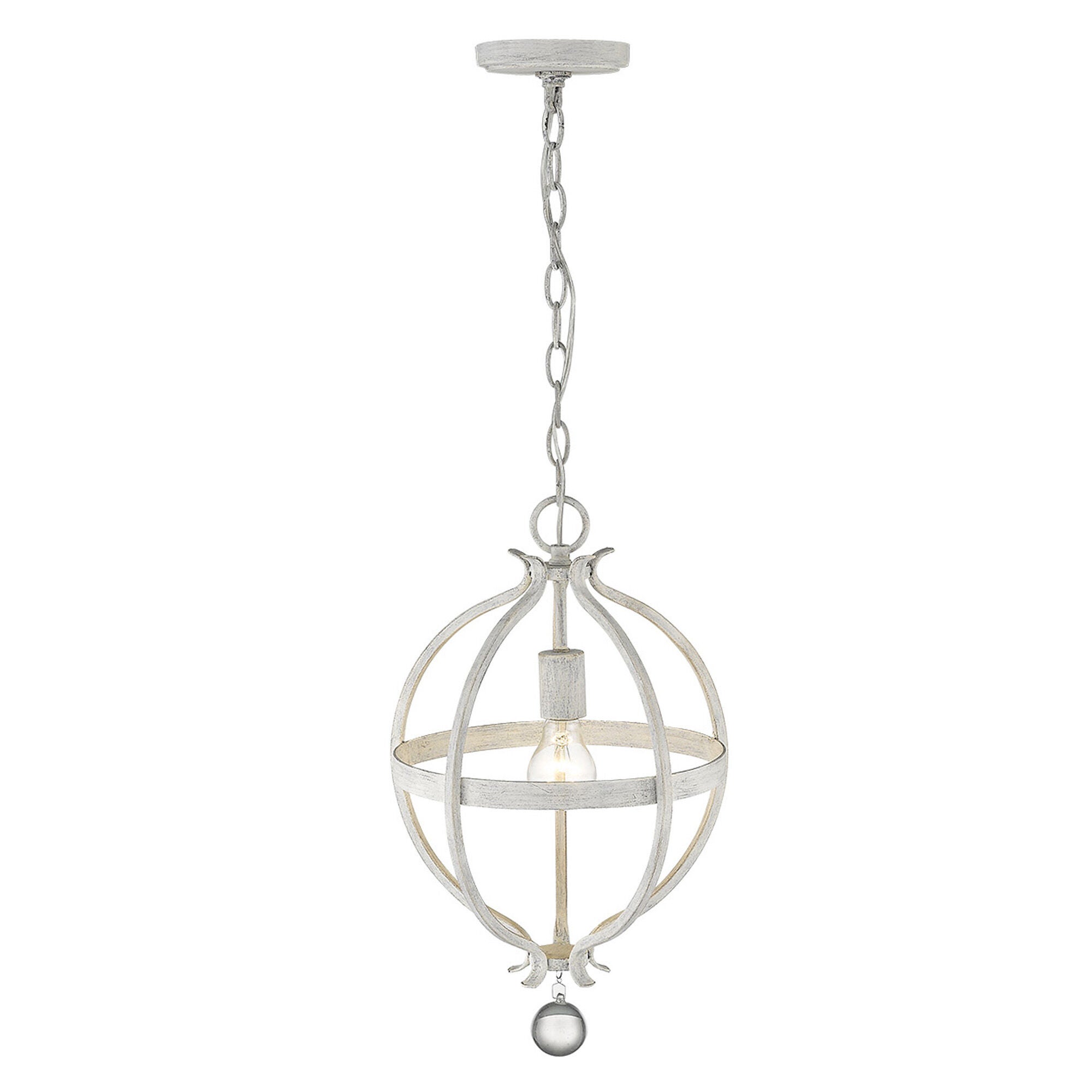 Shown in Country White finish and -- glass and -- shade