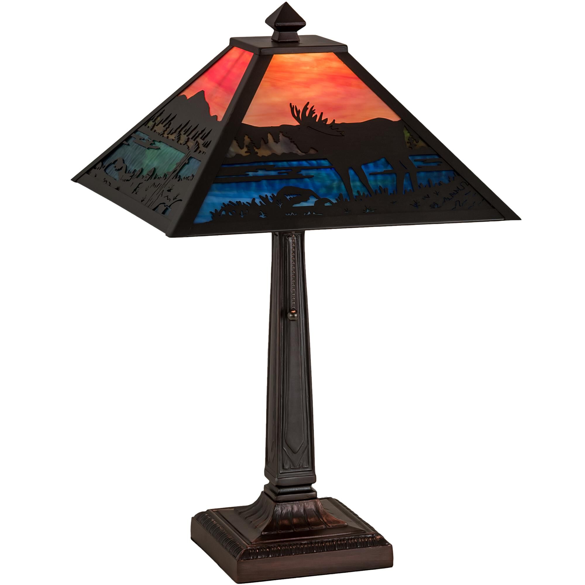 Moose At Lake 22 Inch Table Lamp by Meyda Lighting