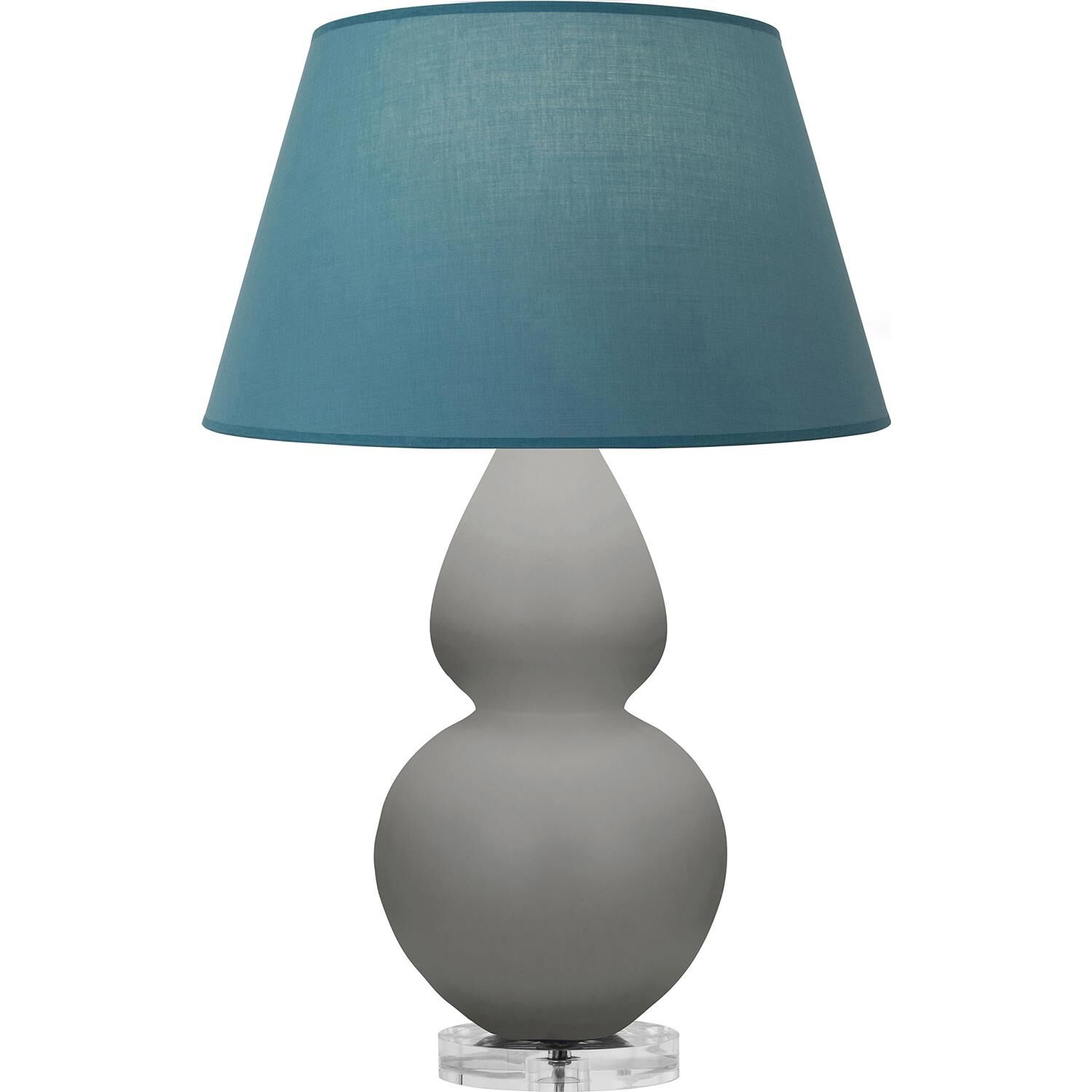 Shown in Matte Smokey Taupe finish and Bright Blue and Gray shade and Lucite accent