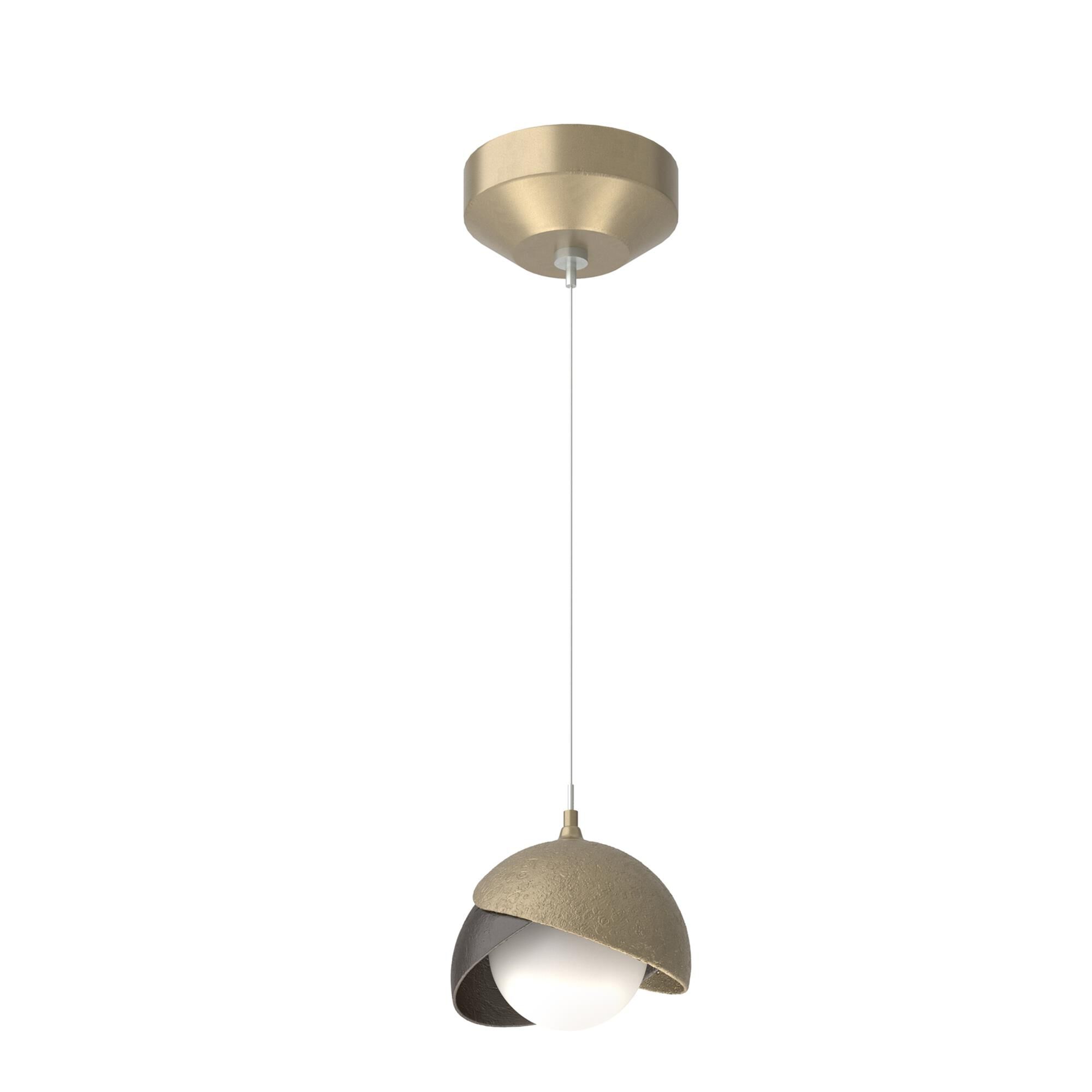 Shown in Soft Gold finish and Opal glass and Oil Rubbed Bronze  accent