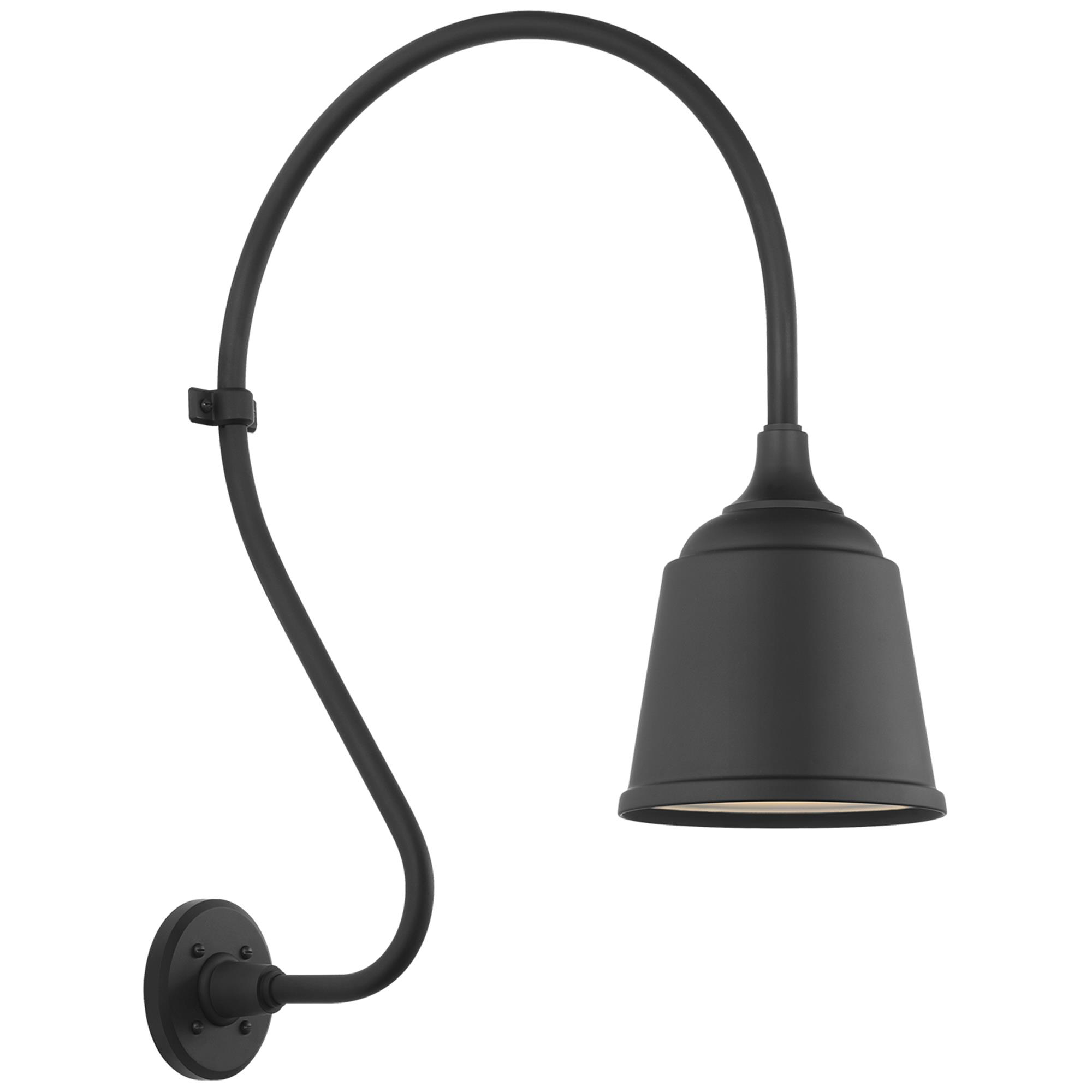 Shown in Matte Black finish and Black shade