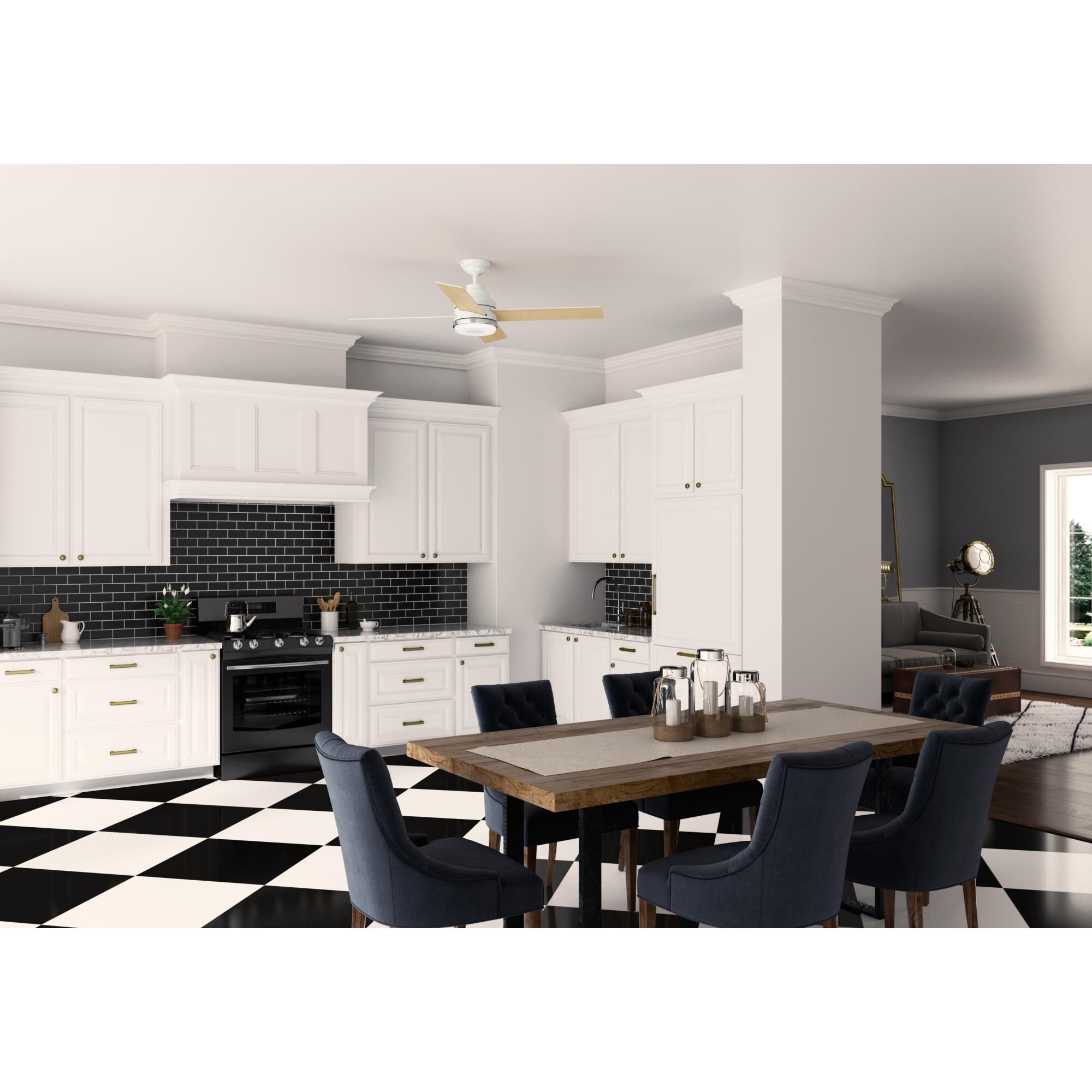 Shown in White;Fresh White finish and Cased White glass