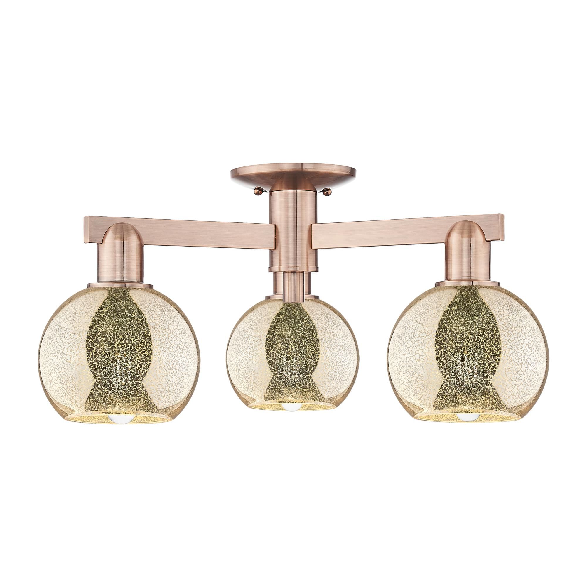 Shown in Antique Copper finish and Mercury glass