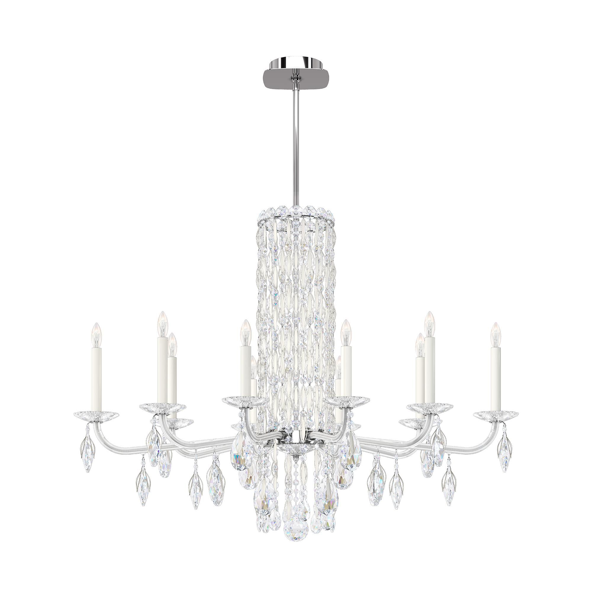 Shown in White finish and Clear Radiance crystal