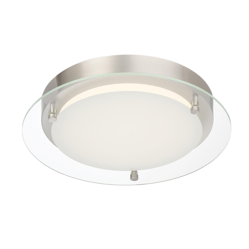 Shown in Polished Nickel finish and Clear Outer, White Inner glass and Clear Outer, White Inner shade