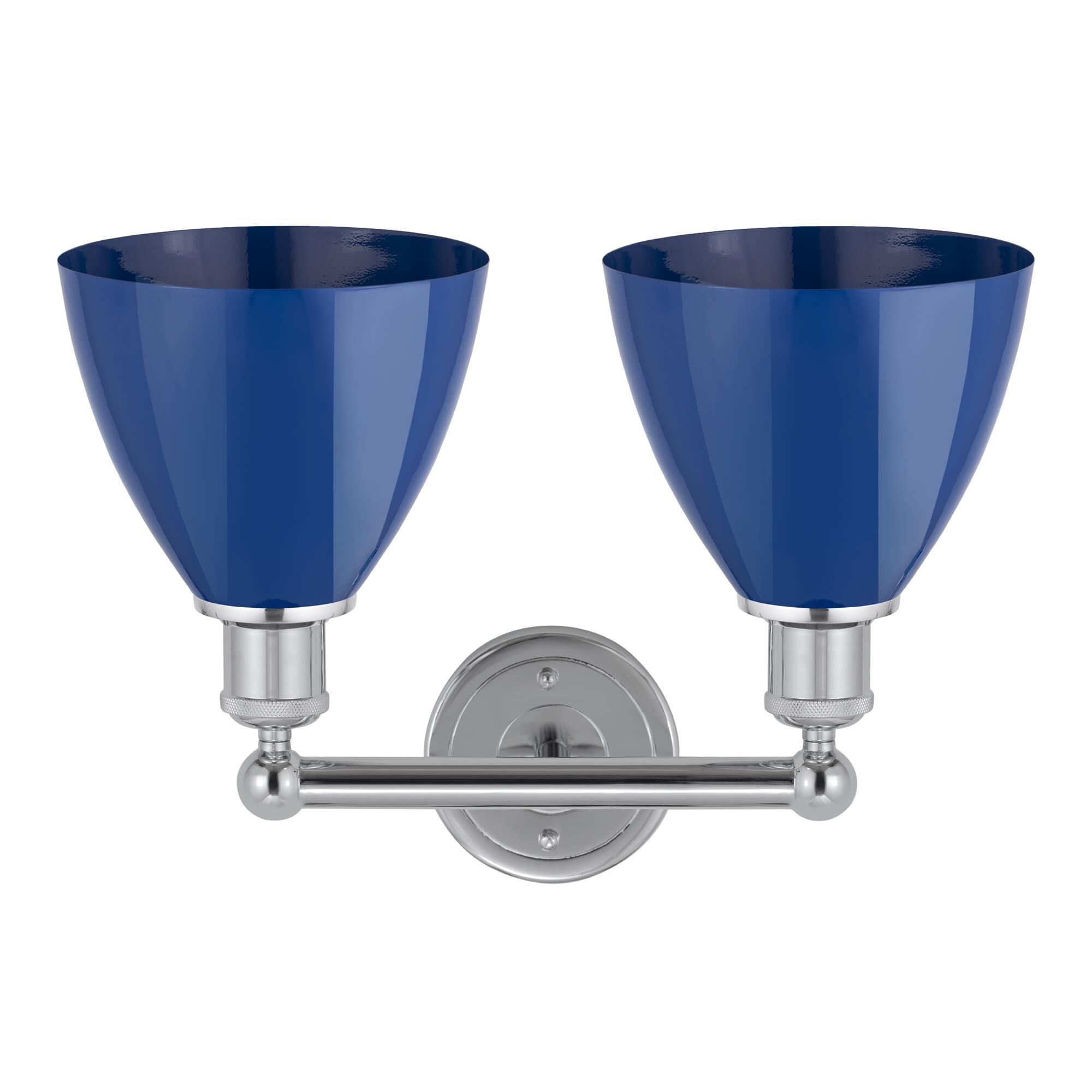 Shown in Polished Chrome and Blue finish and Blue Metal shade