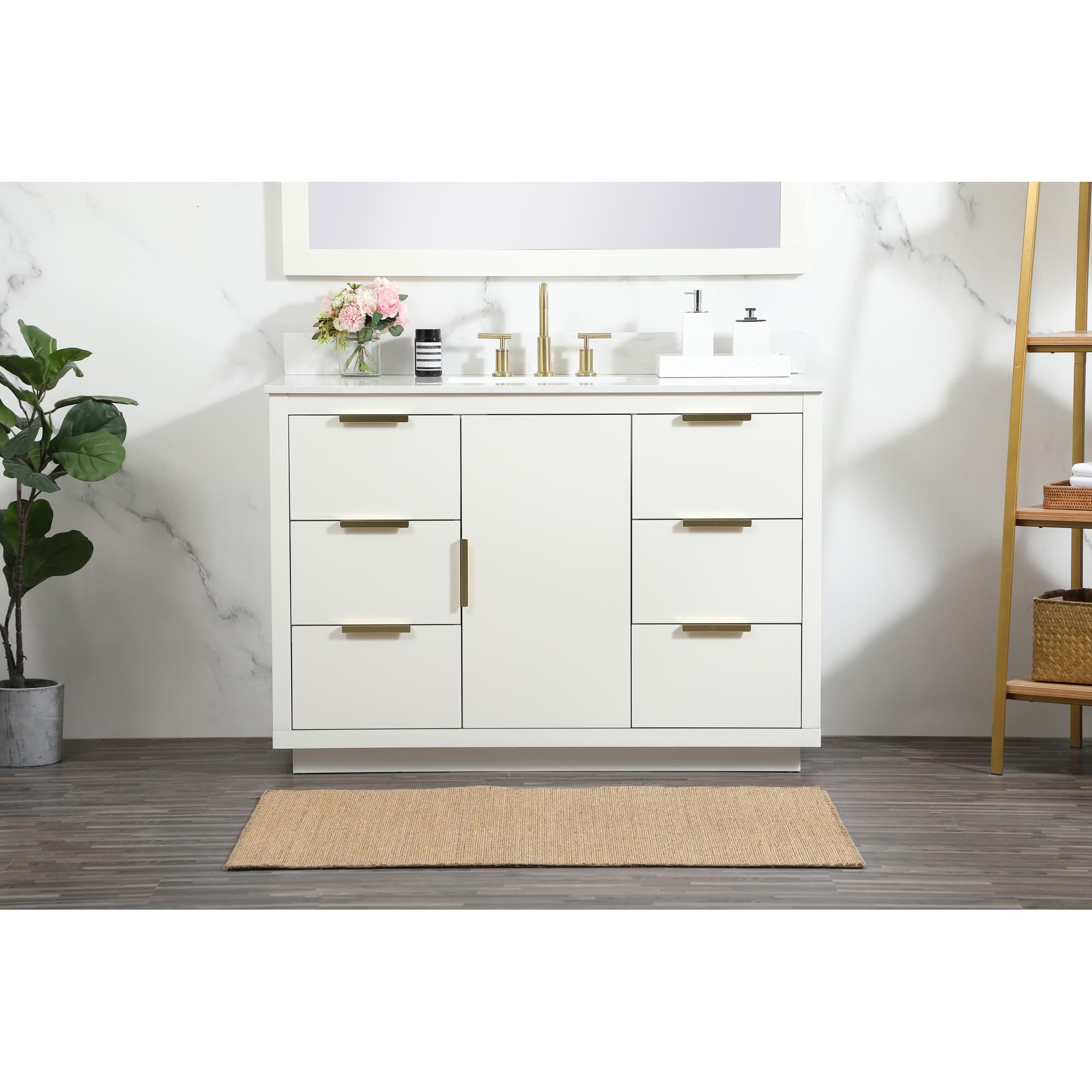 Shown in White finish