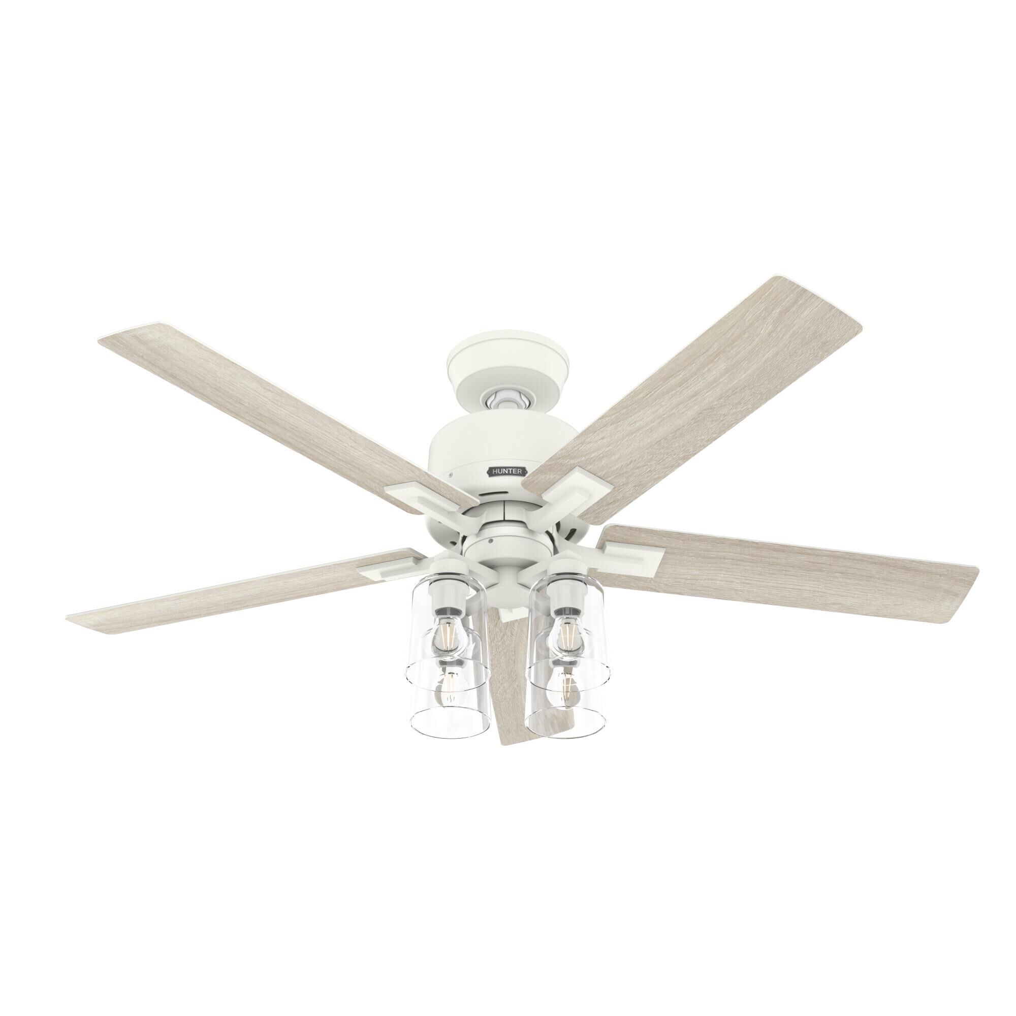 Techne 52 Inch Ceiling Fan with Light Kit by Hunter Fan
