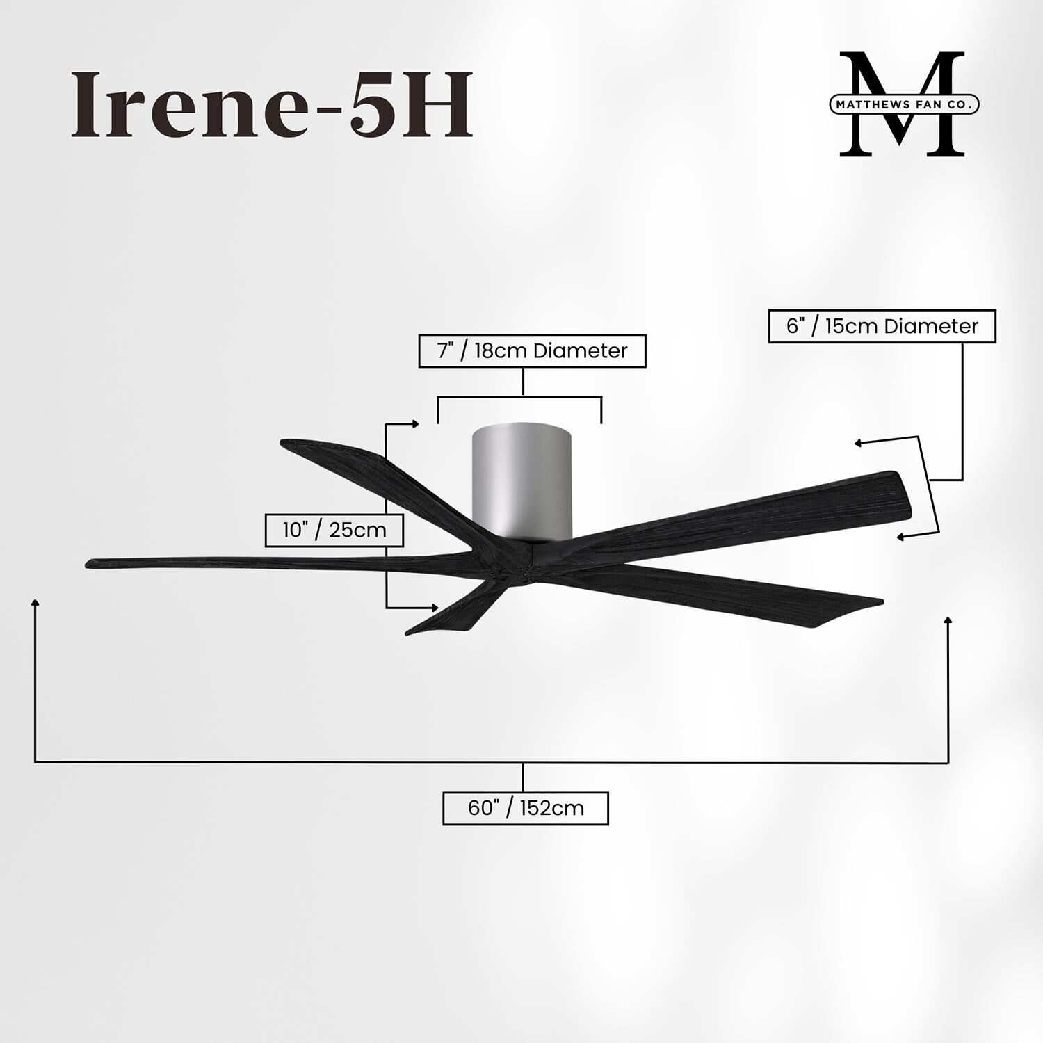 Irene 60 Inch Flush Mount Fan by Matthews Fan Company