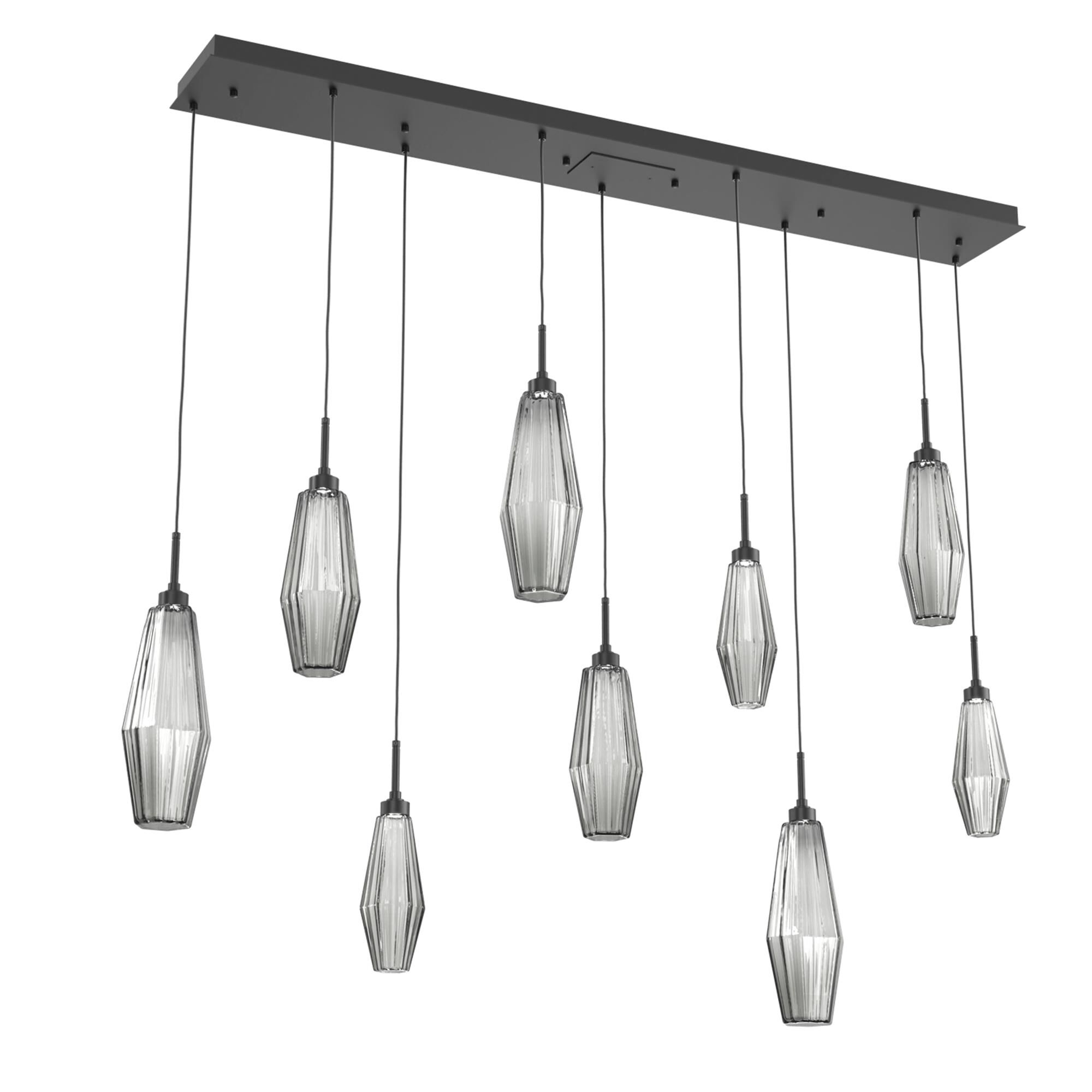 Shown in Matte Black finish and Optic Rib Smoke glass