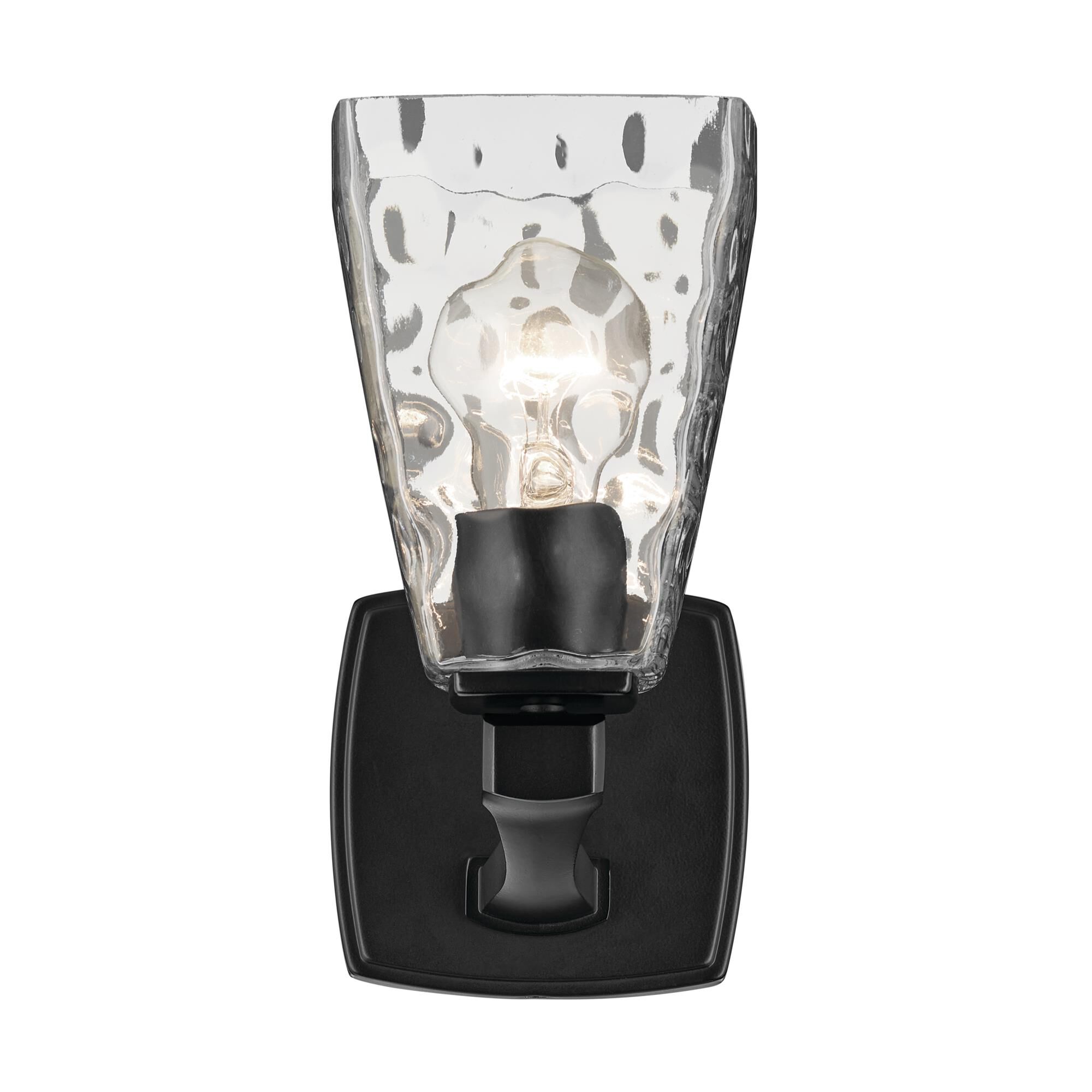 Shown in Black finish and Clear Water glass