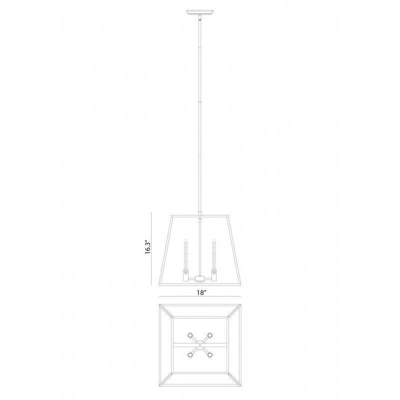Candor 18 Inch 4 Light Mini Chandelier by Matteo Lighting