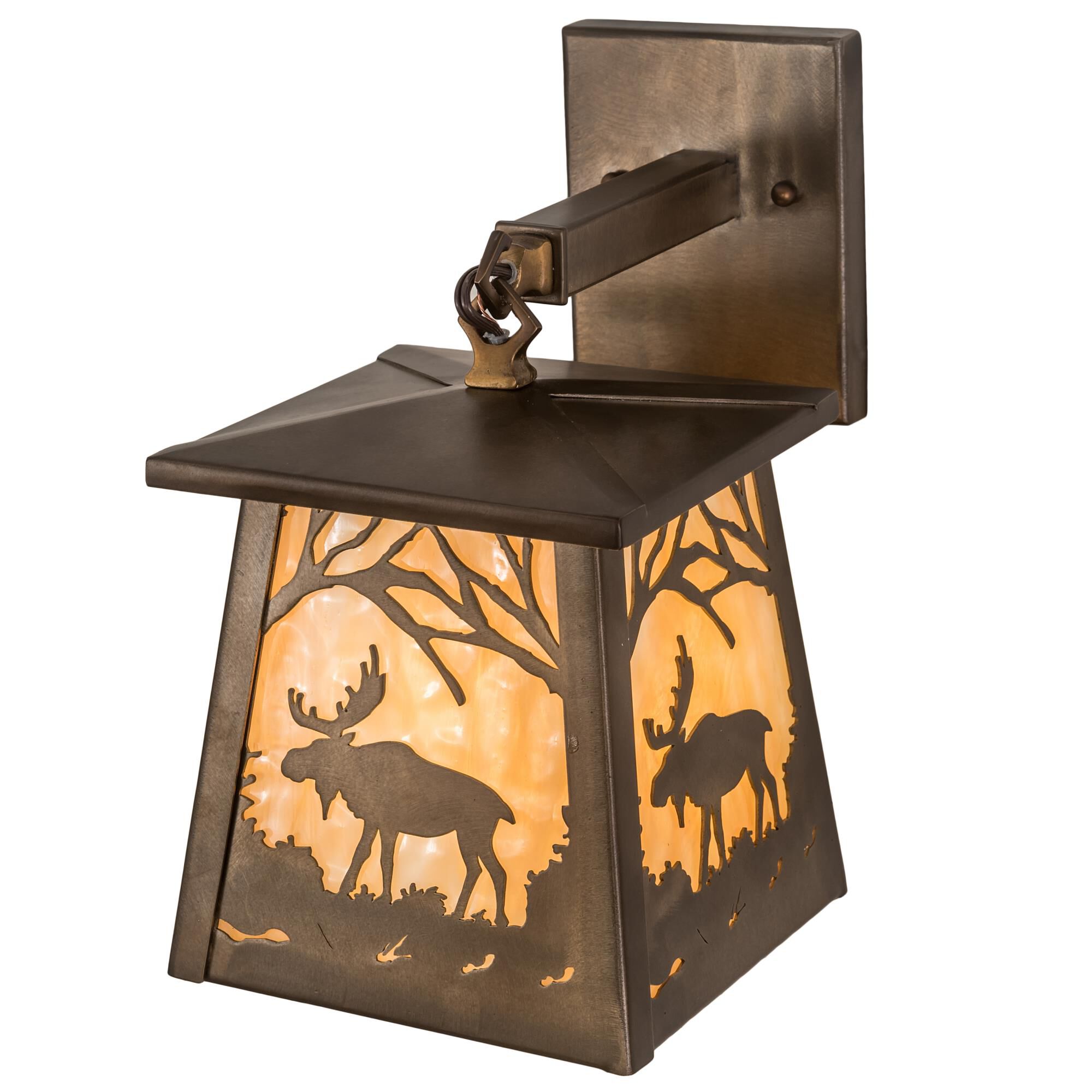 Moose At Dawn 12 Inch Wall Sconce by Meyda Lighting