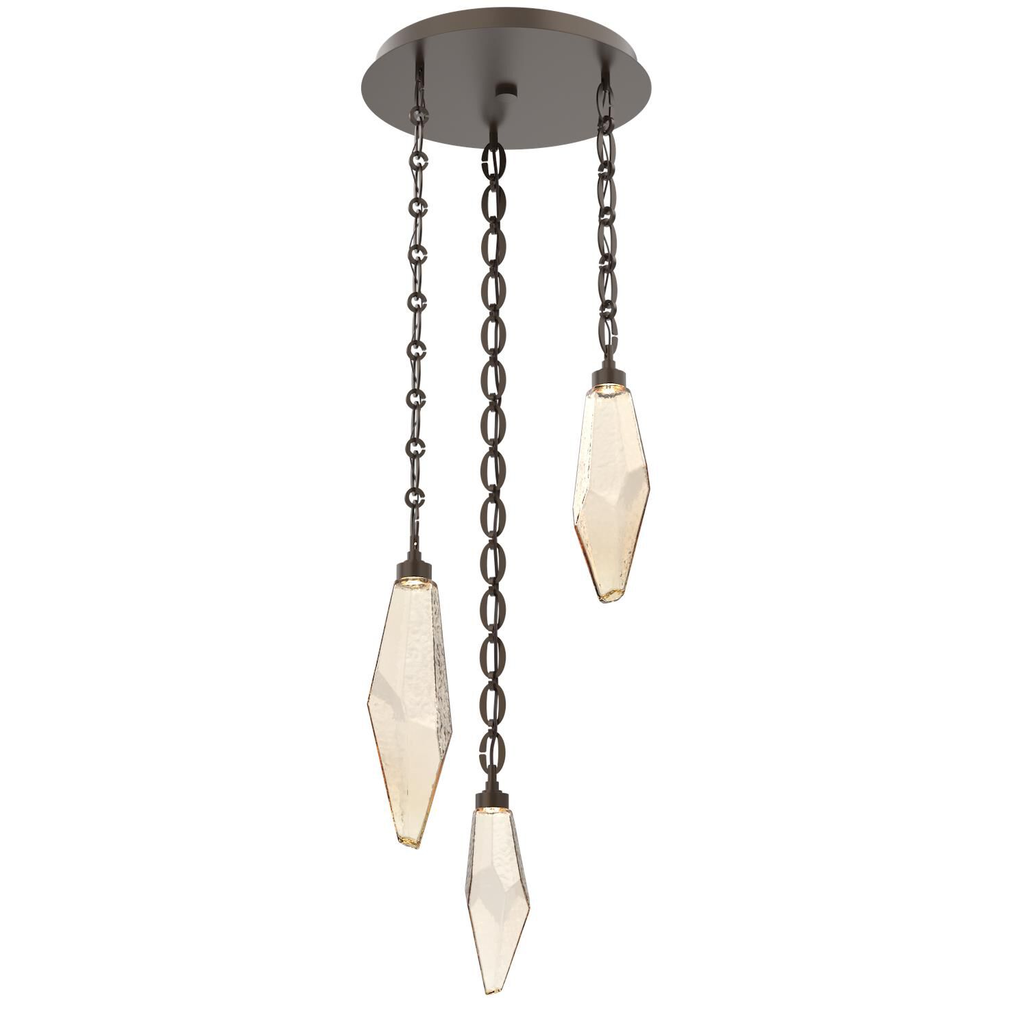 Levi Wilson Rock Crystal 17 Inch Multi Light Pendant by Hammerton Studio
