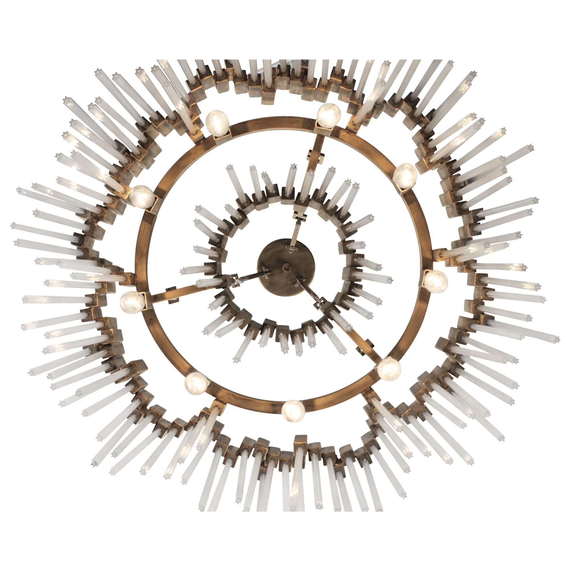 Shown in Havana Gold finish and Clear Fluted glass
