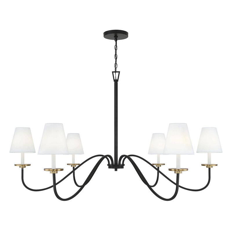 60 Inch 6 Light LED Chandelier by Meridian Lighting