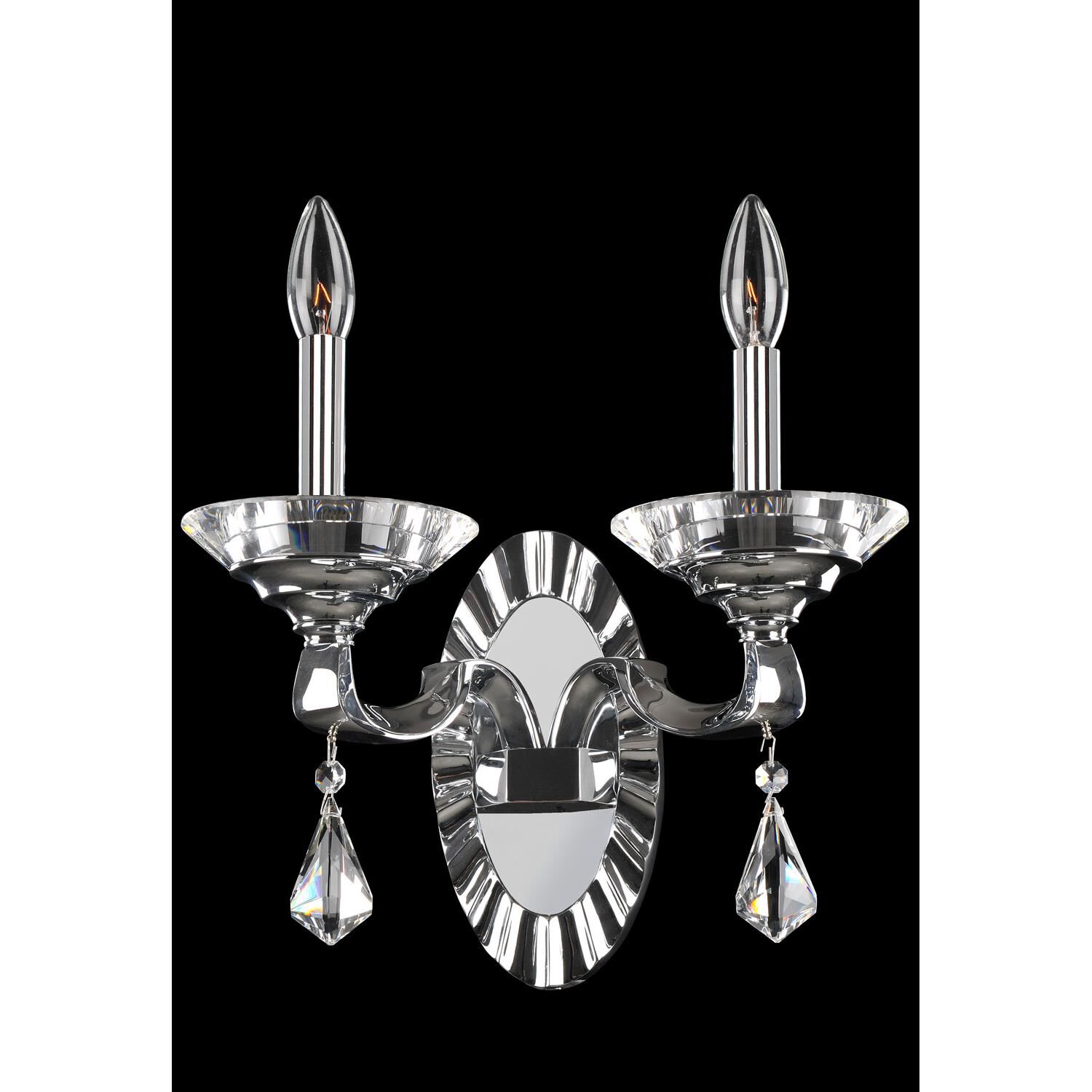 Shown in Chrome finish and Firenze Clear crystal