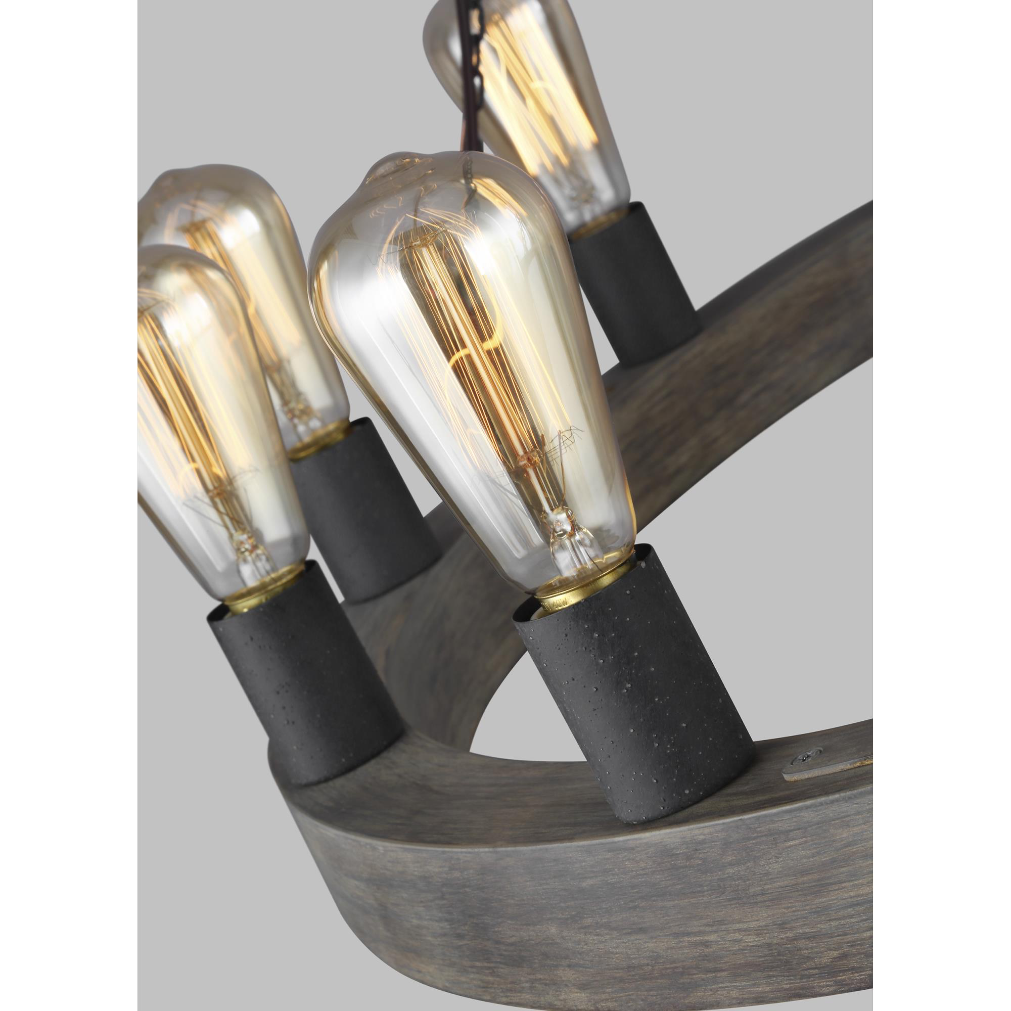 Shown in Weathered Oak Wood - Antique Forged Iron finish