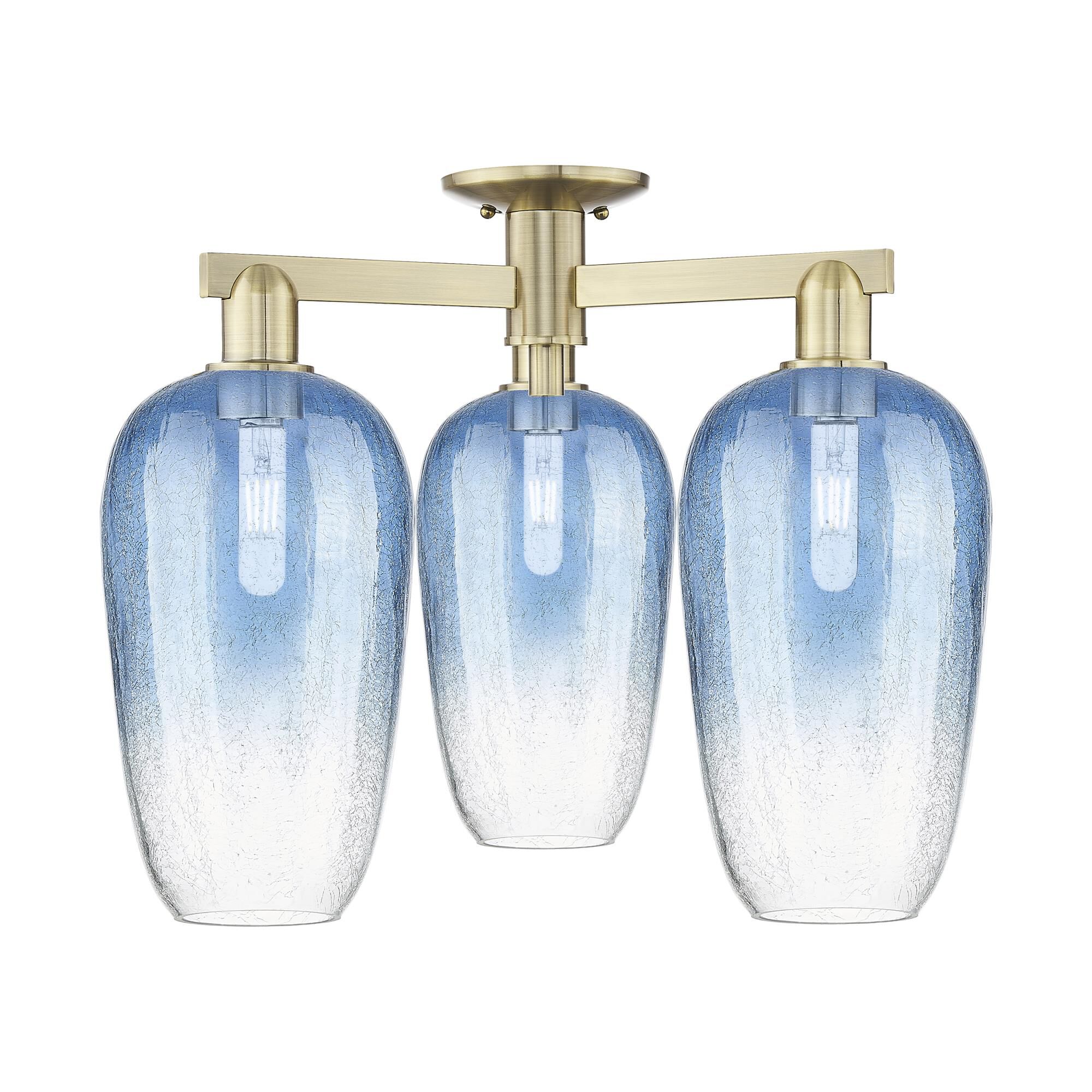 Bruno Marashlian Brookhaven Flute 25 Inch Semi Flush Mount by Innovations Lighting