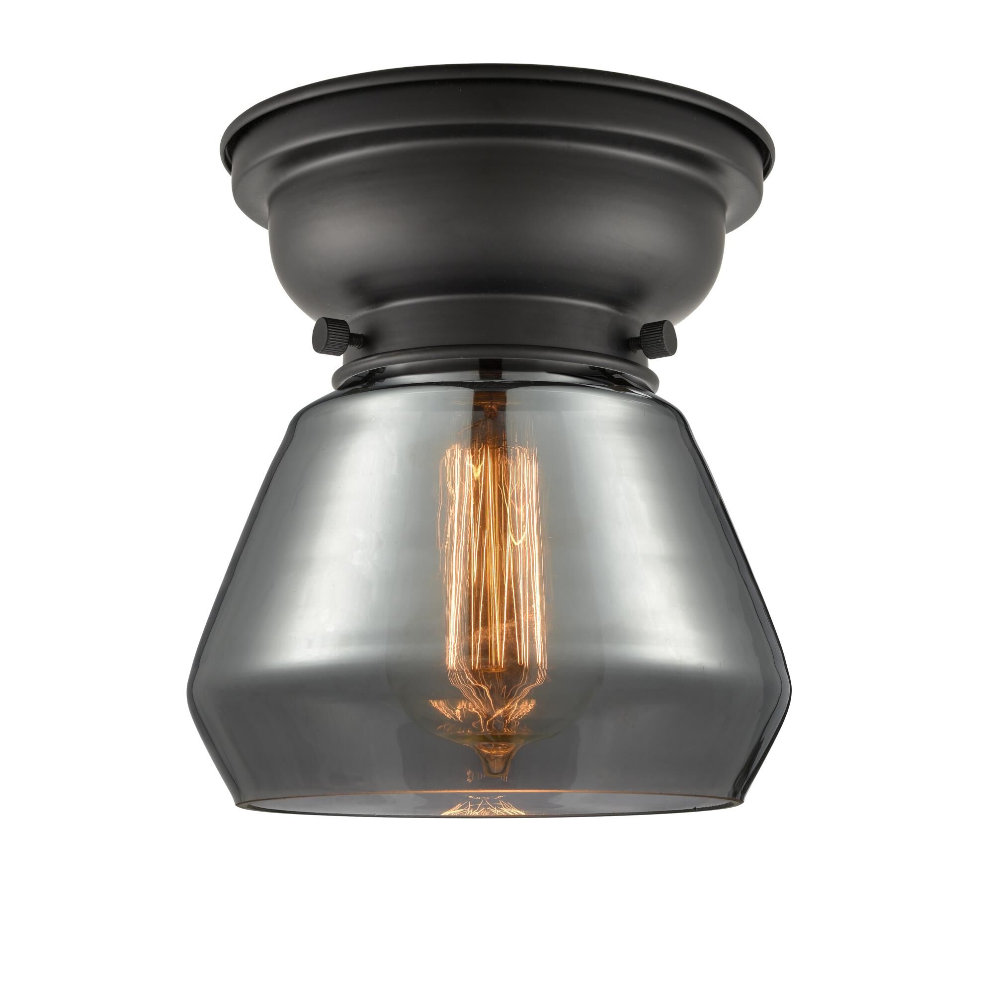 Shown in Matte Black finish and Cone glass and Glass shade